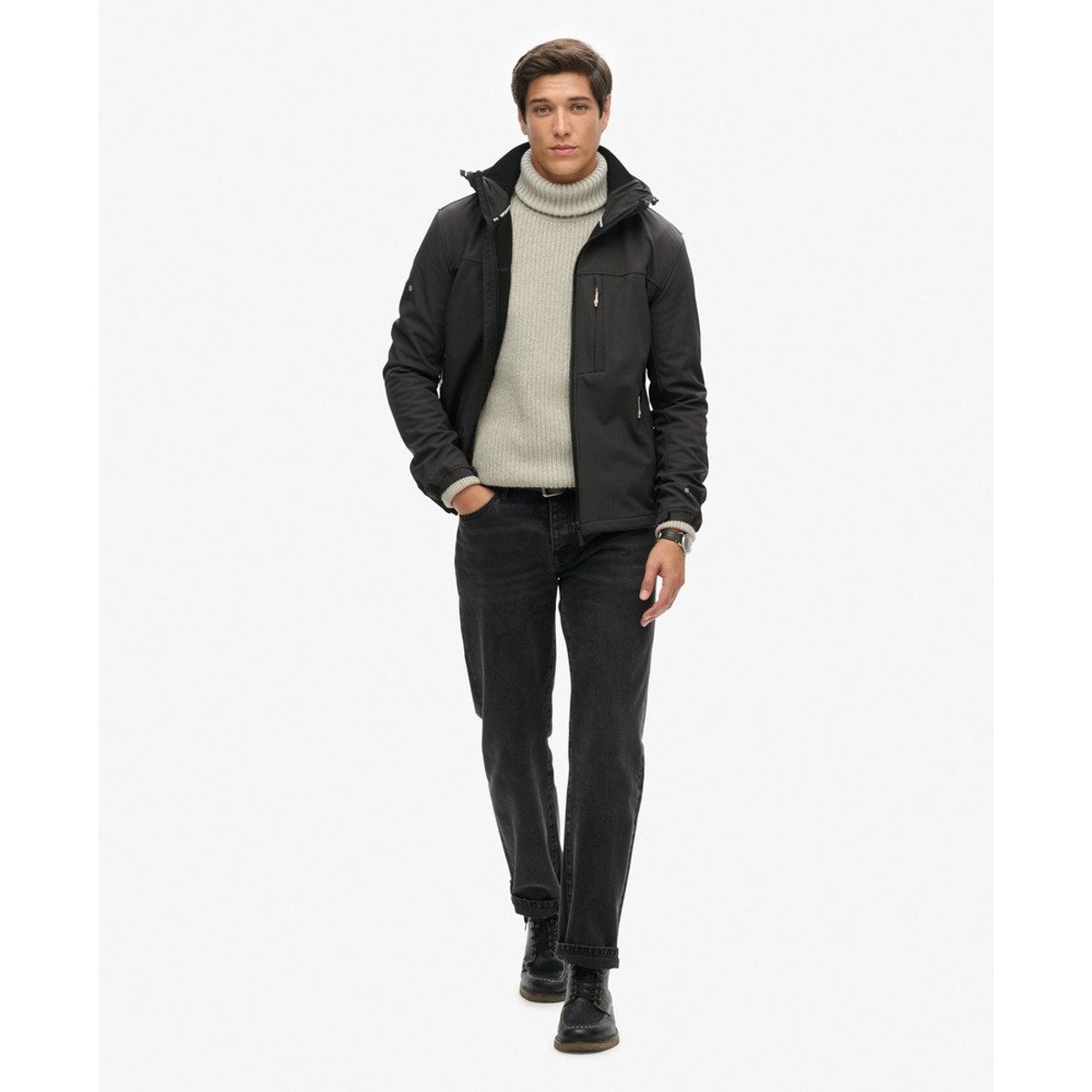 Veste à capuche Ripstop Trekker noir, SUPERDRY
