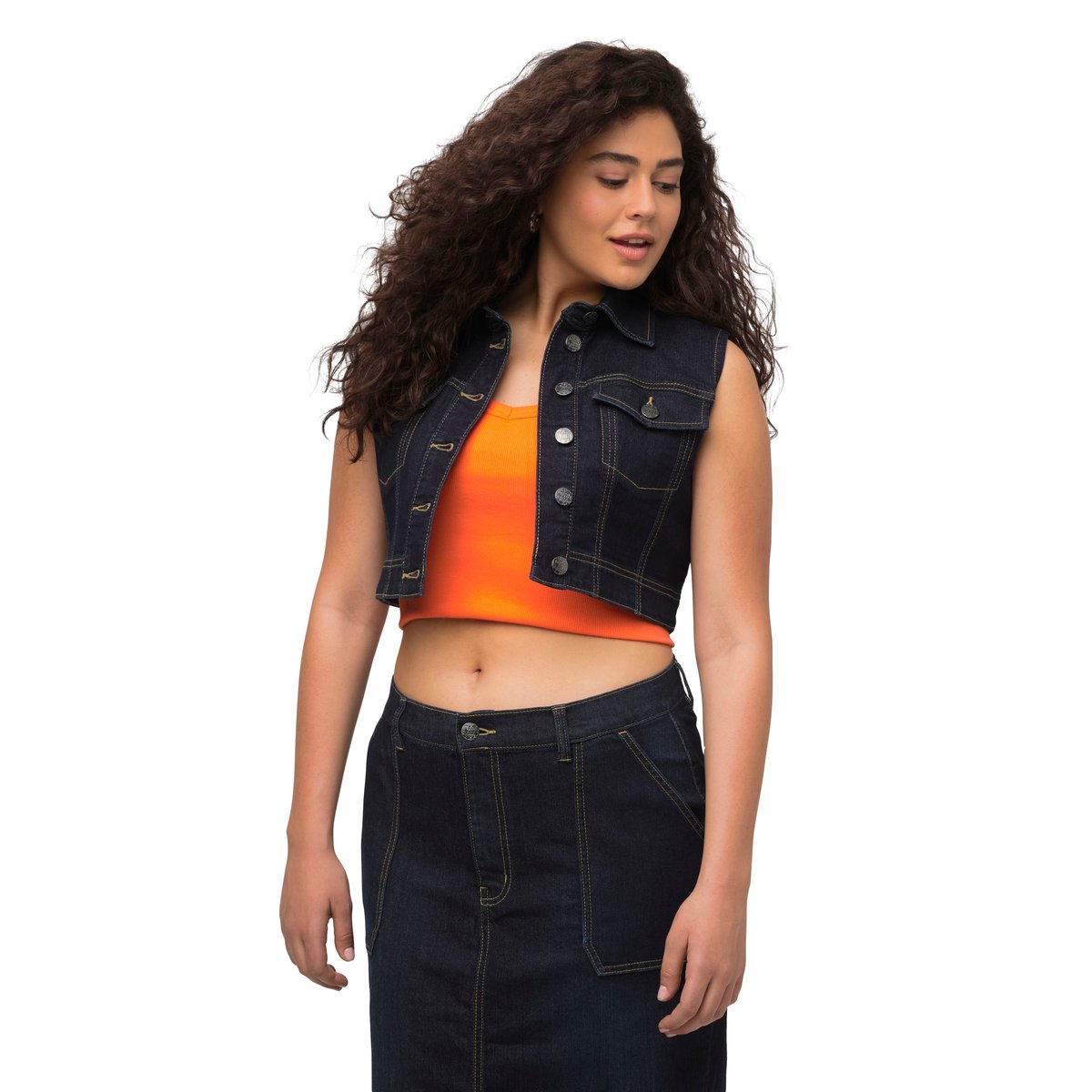 Gilet en jean lavage rincé, ULLA POPKEN