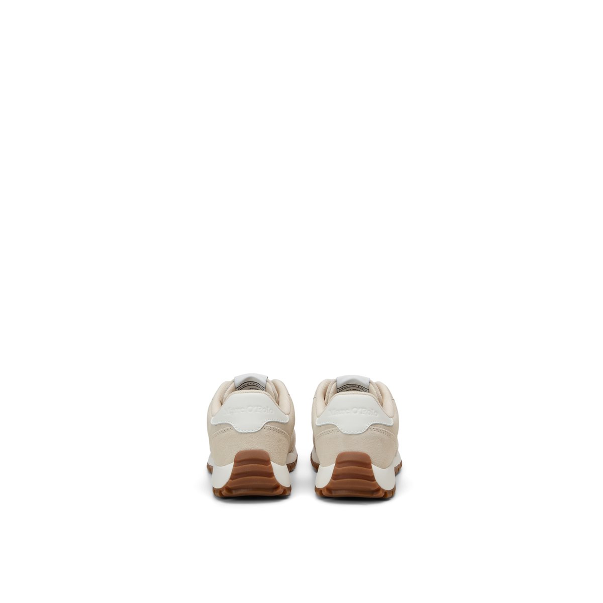 Baskets Modèle Bella en cuir velours doux beige, MARC O'POLO