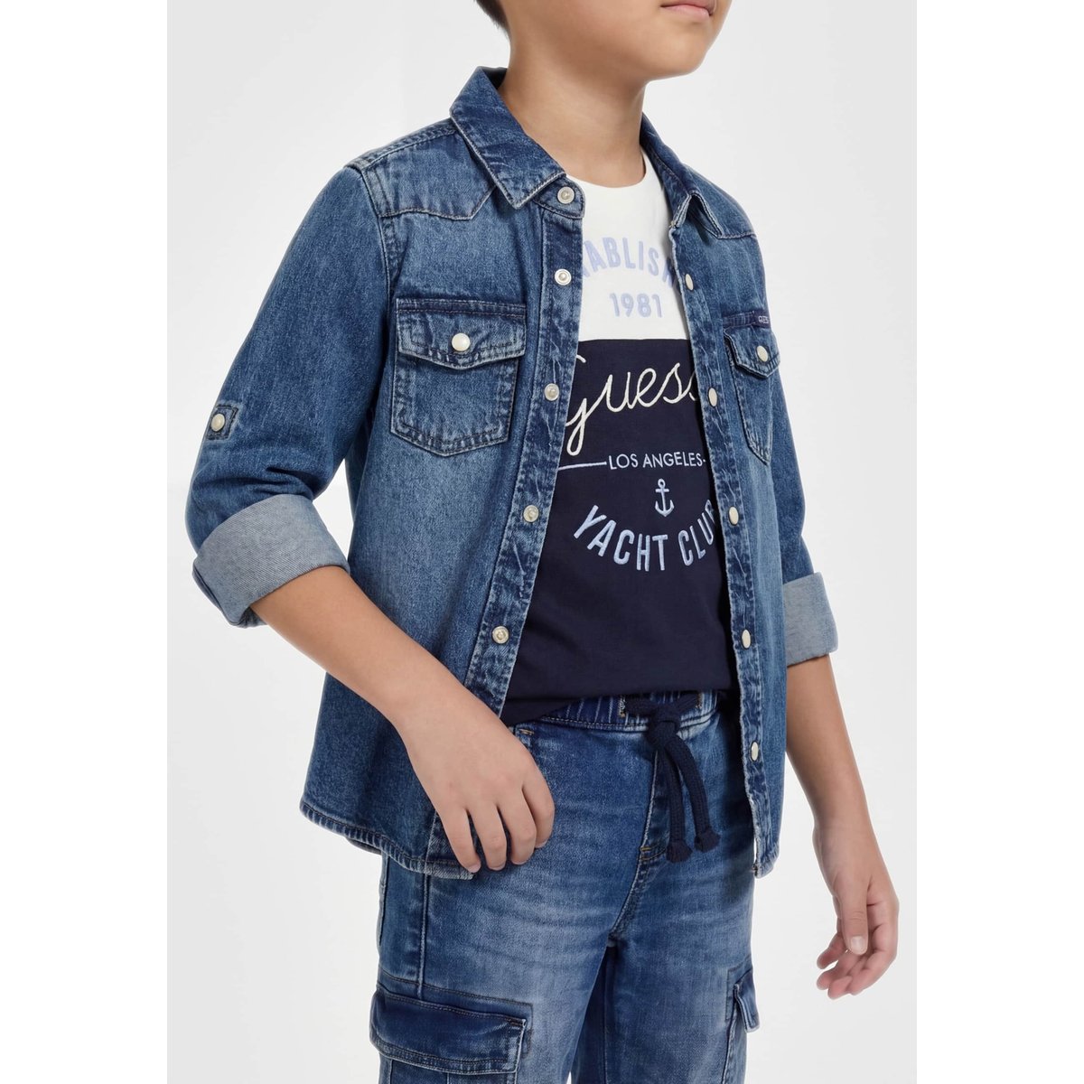 Chemise En Denim bleu, GUESS KIDS
