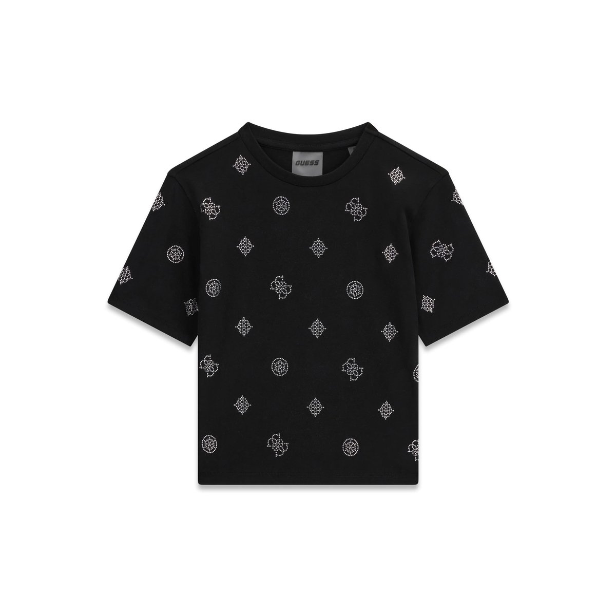 T-Shirt À Logo Imprimé Sur Toute La Surface noir, GUESS KIDS