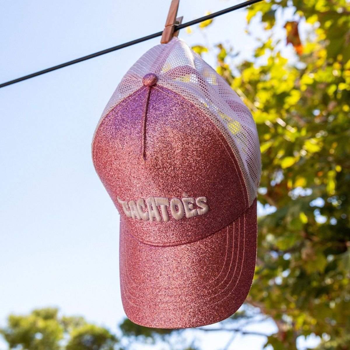 Casquette CAPOEIRA GLITTER rose vintage, CACATOES