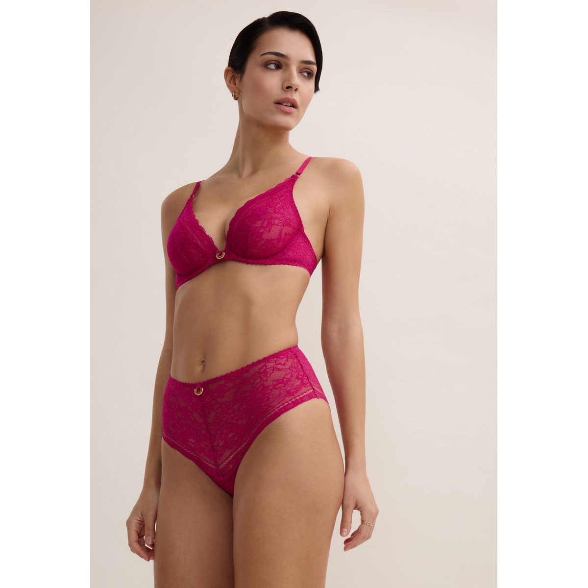 Soutien-gorge Triangle avec armatures Ivresse baroque pink muse, AUBADE