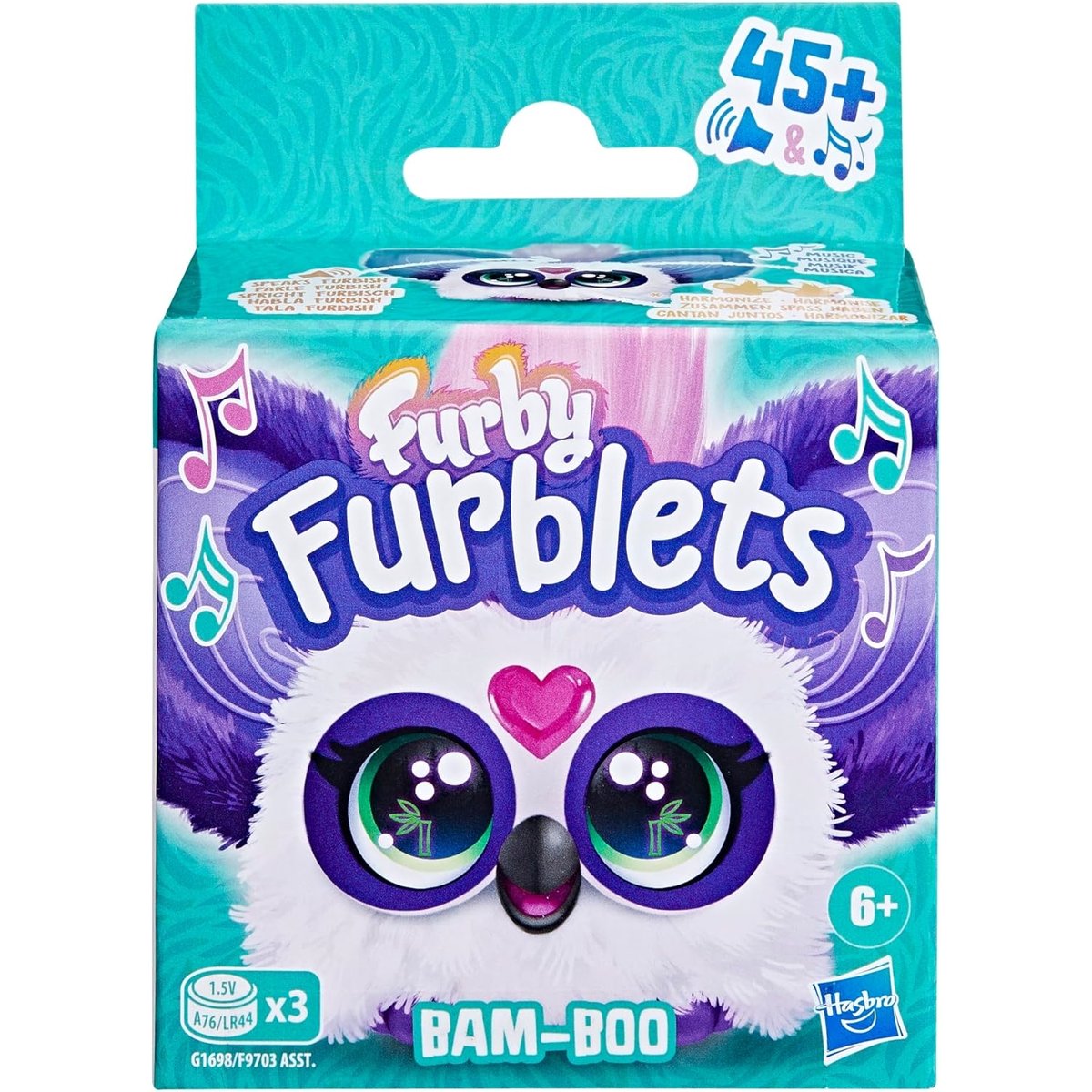 Furblets Bam-Boo, Mini Panda en peluche multicolore, HASBRO