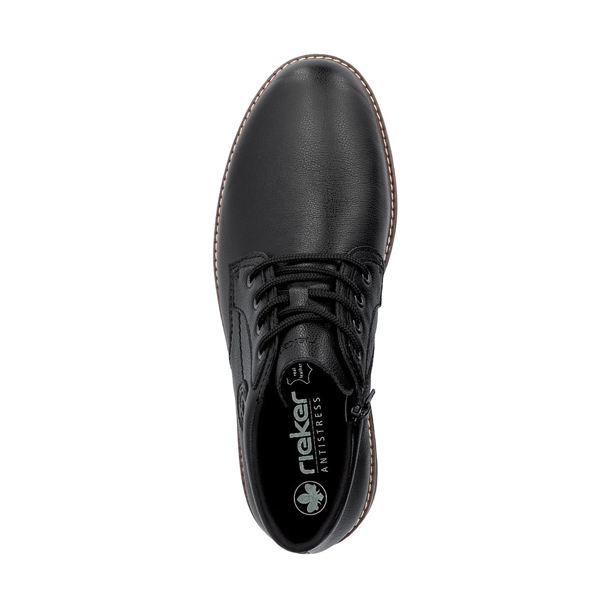 Derbies Cuir Eclair noir, RIEKER