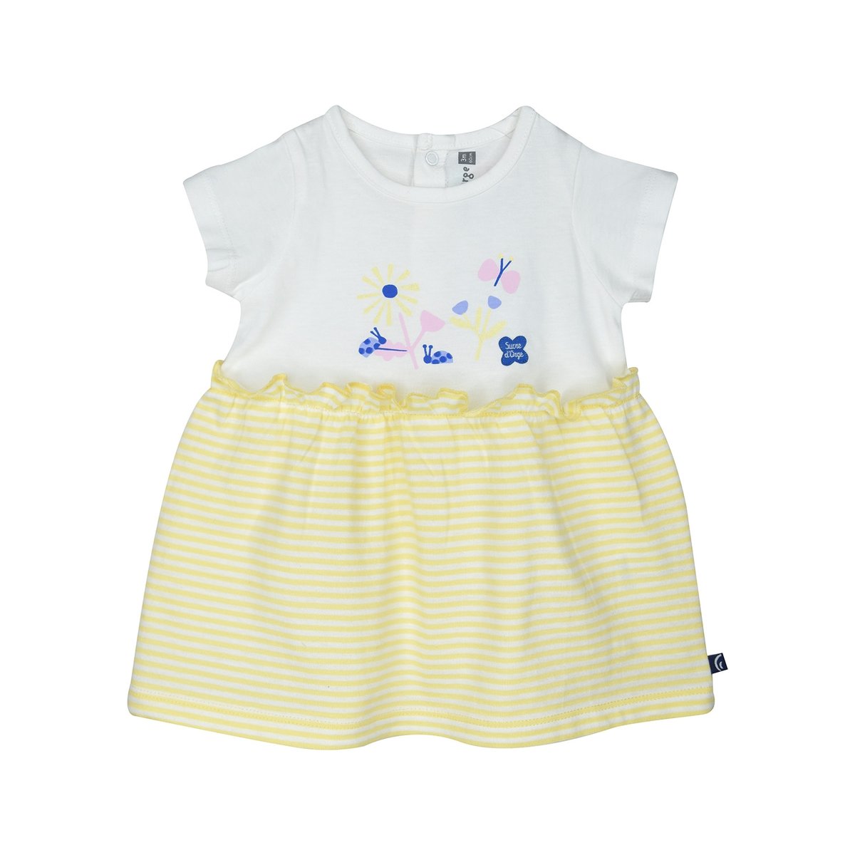 Robe bandeau goyave bebe blanc, SUCRE D'ORGE