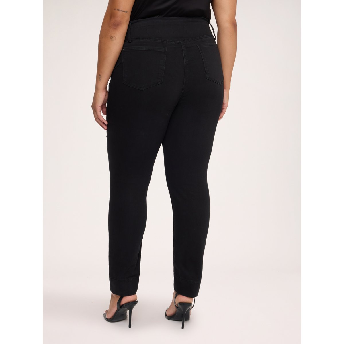 Jeggings noir avec trois boutons noir, FIORELLA RUBINO