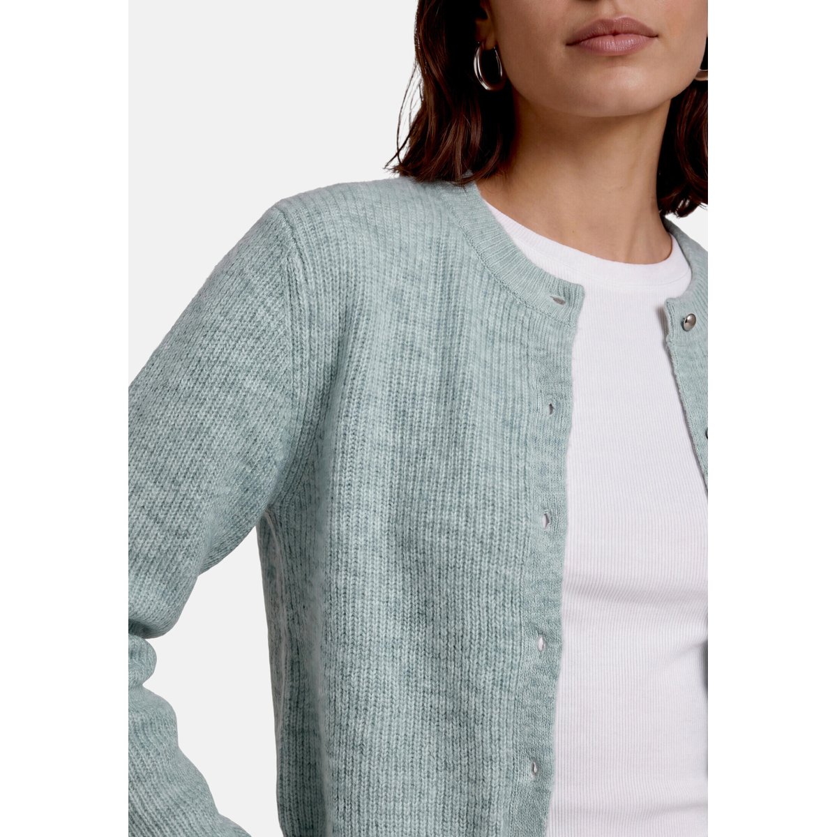 Cardigan en maille à manches longues silver blue melange, ZERO