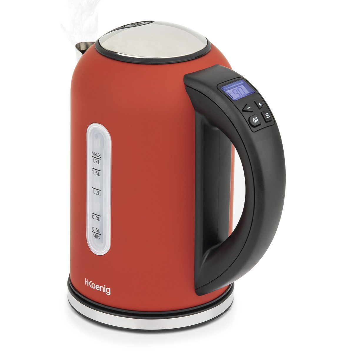Bouilloire electrique programmable - BOE rouge, H.KOENIG