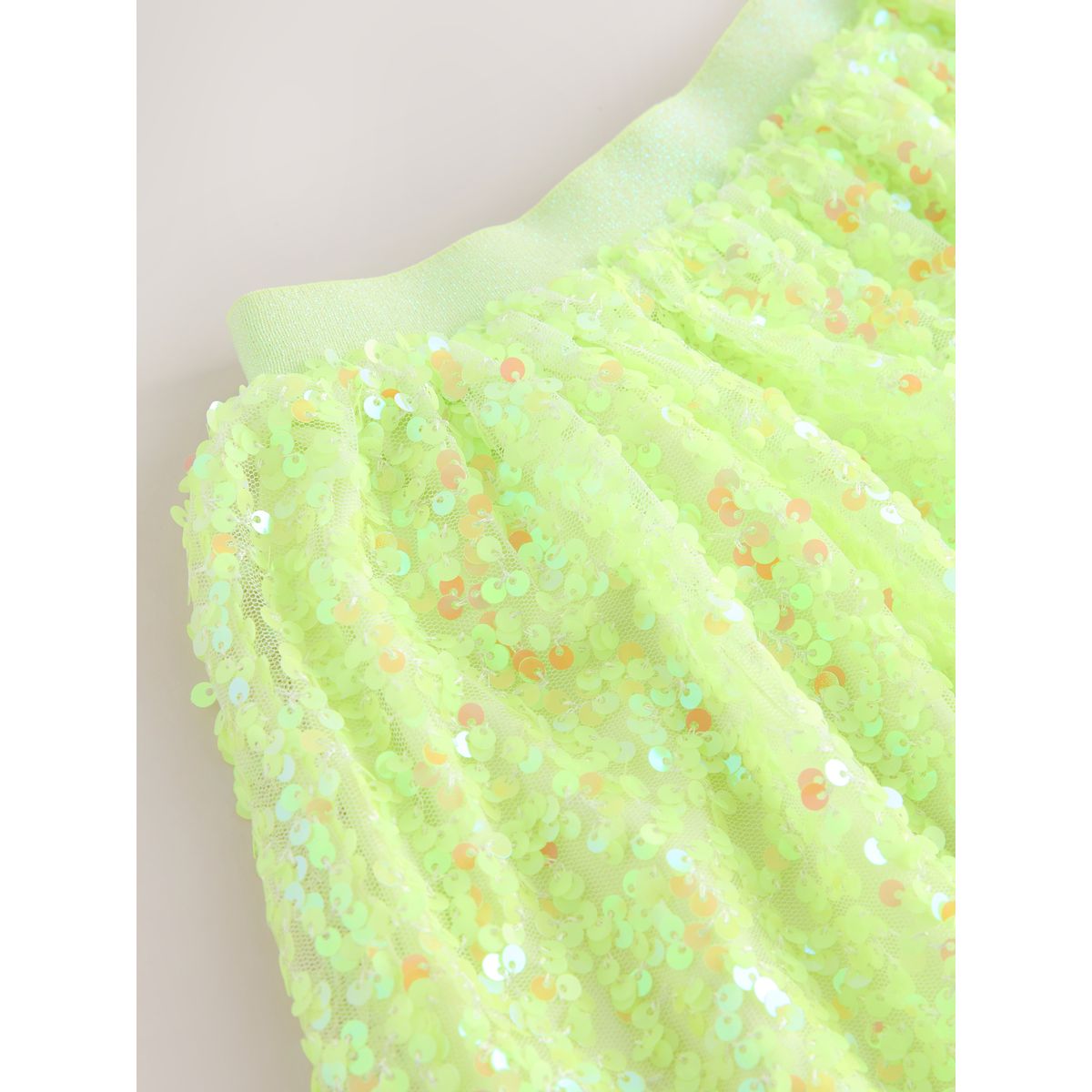 Jupe à sequins jaune fluo, NEXT