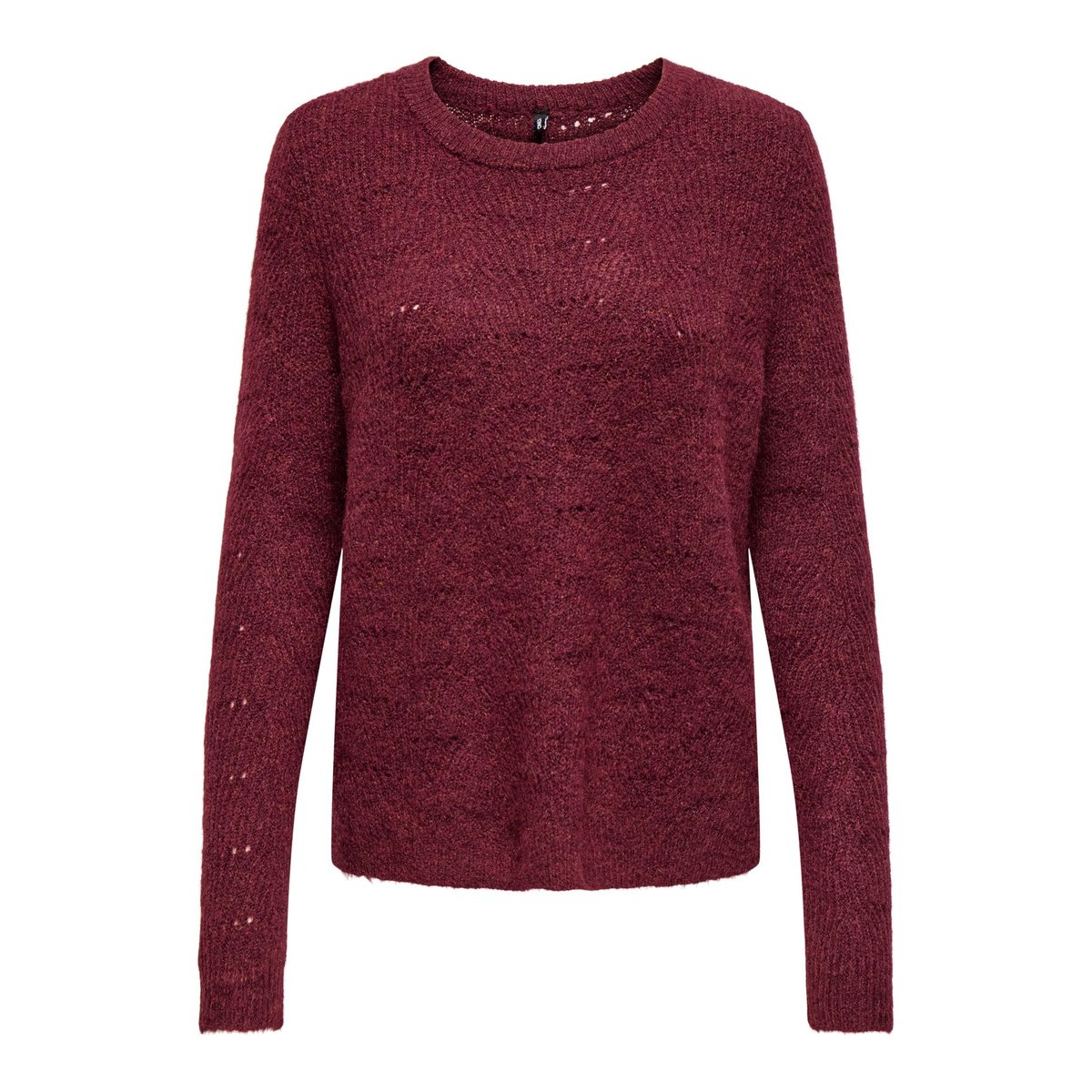 Pull col rond grosse maille cabernet, ONLY