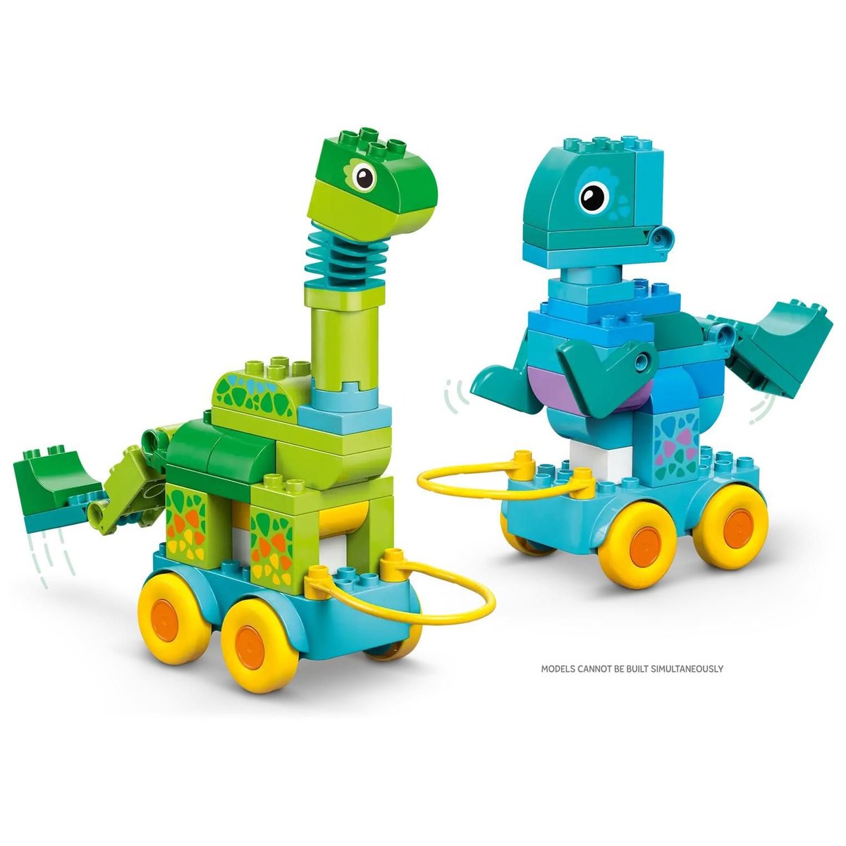 LEGO DUPLO - Dinosaures sur Roues 3-en-1 - Set de Construction Créatif pour Tout-Petits couleur unique, LEGO