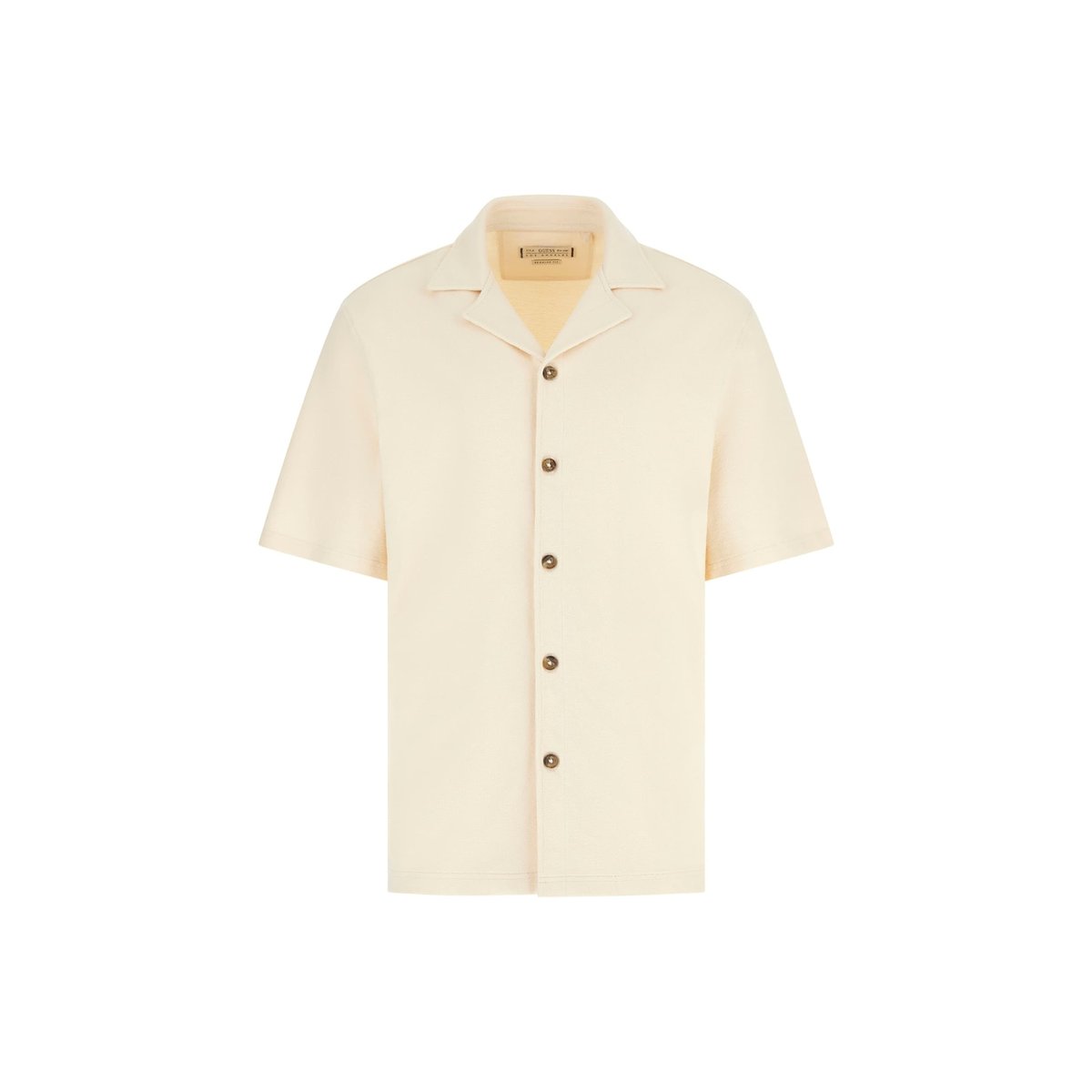 Chemise De Bowling Tricotée crème, GUESS