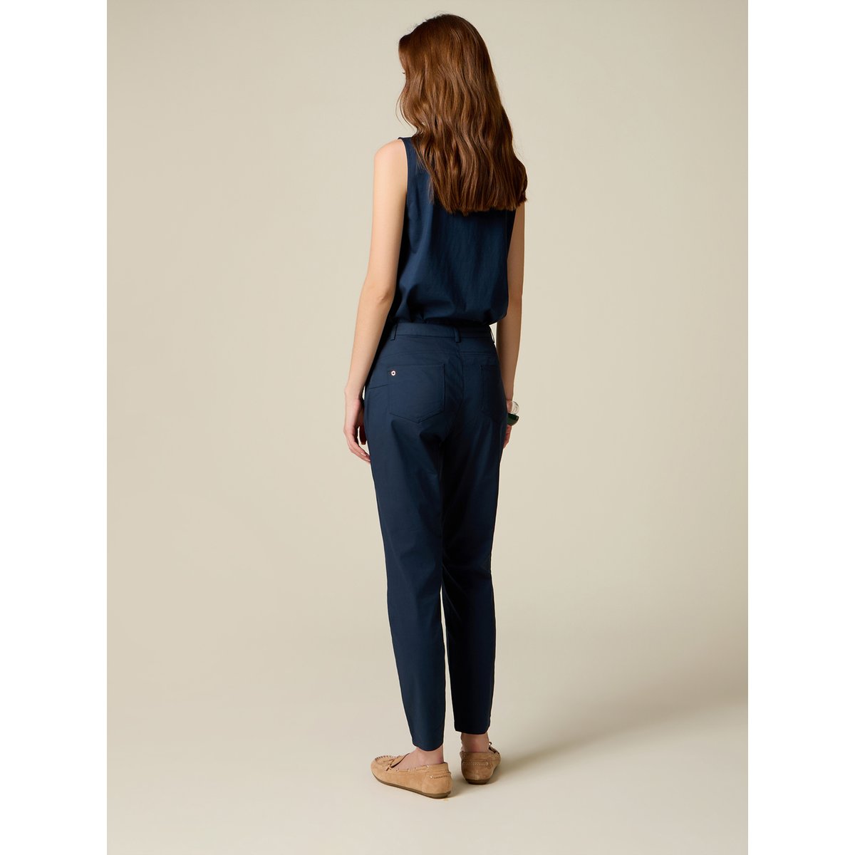 Pantalon slim bleu, OLTRE