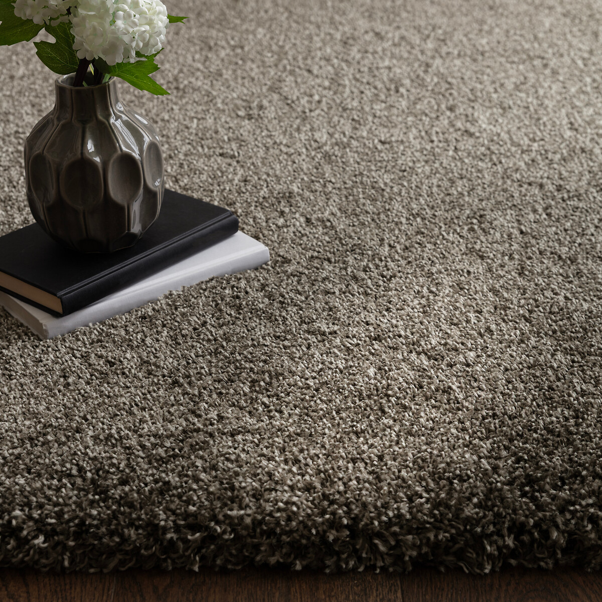Atlas Deep Pile Ultra Soft Plain Rug charcoal, SO'HOME