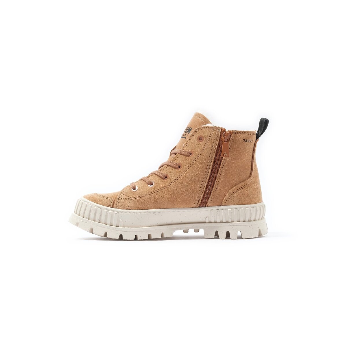 Boots cuir fourrées Pallashock Zip Warm marron, PALLADIUM