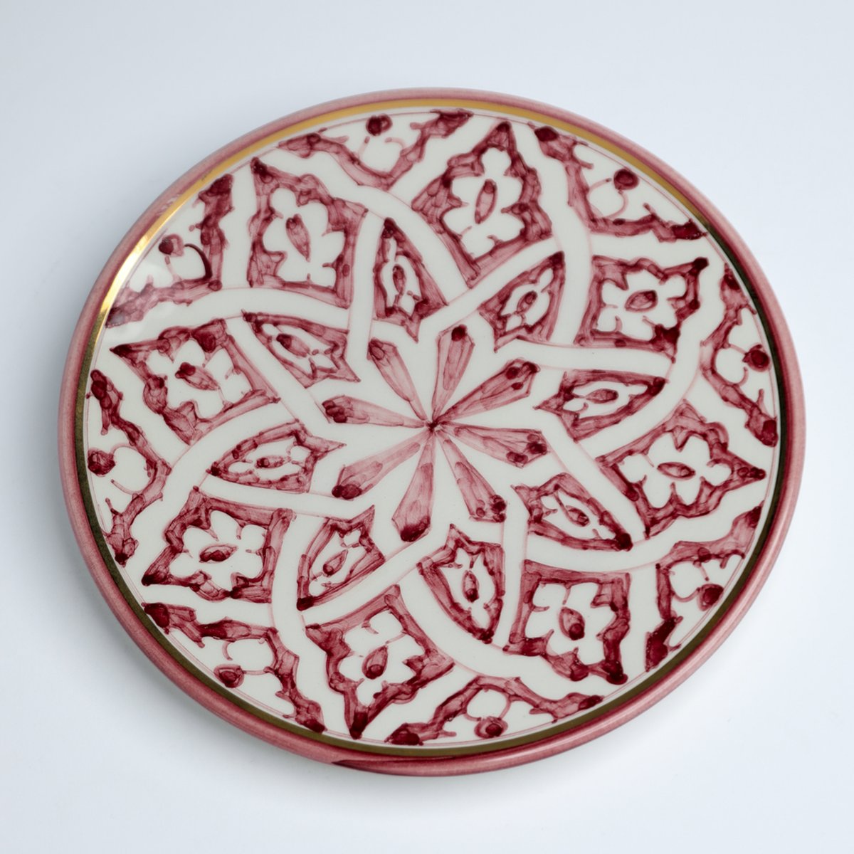 Assiette BELDI FASSIA marron aubergine, CHABI CHIC