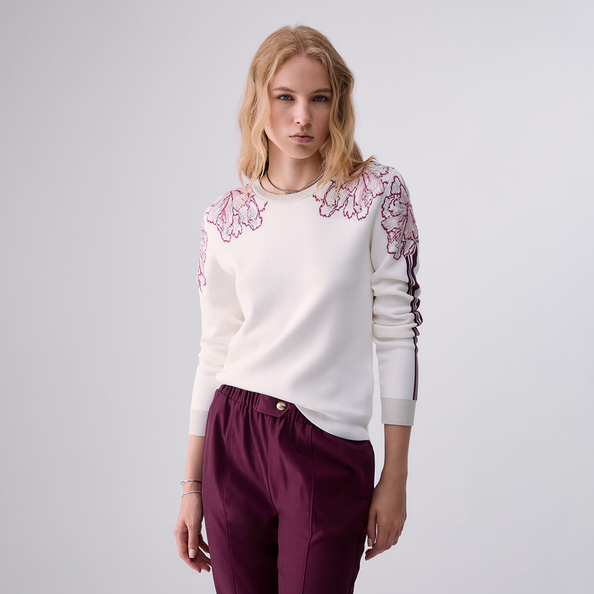 Pull Jacquard blanc, LIU JO