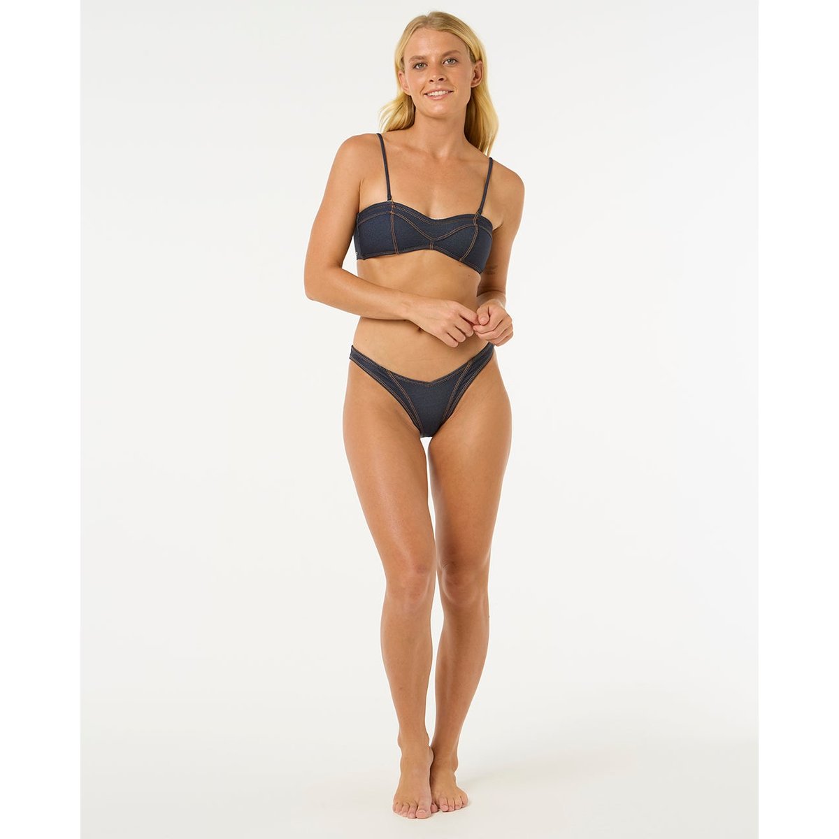 Haut de Maillot de bain Bandeau Dalias DENIM bleu denim, RIP CURL