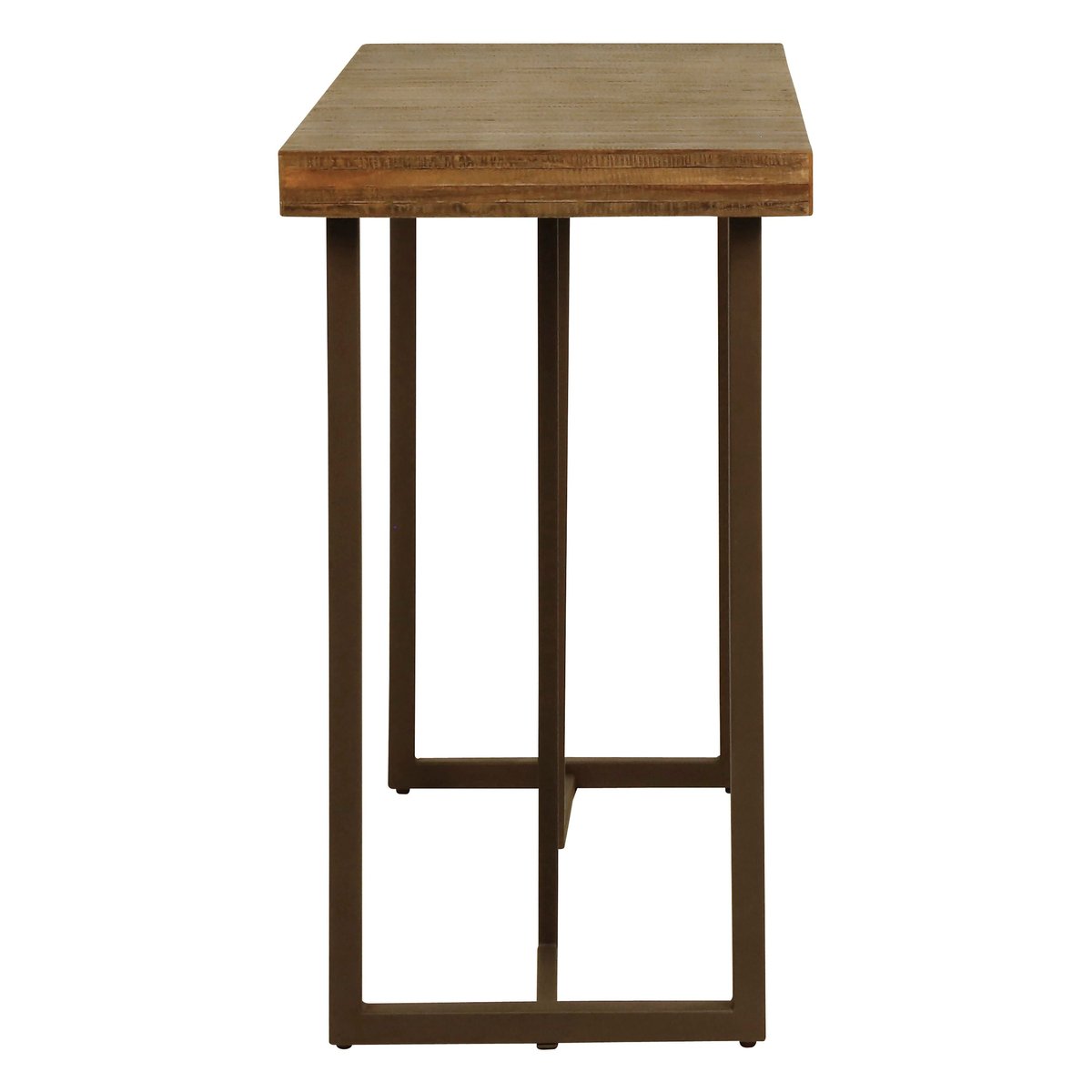 Table de bar teck recyclé 140cm naturel, ZAGO