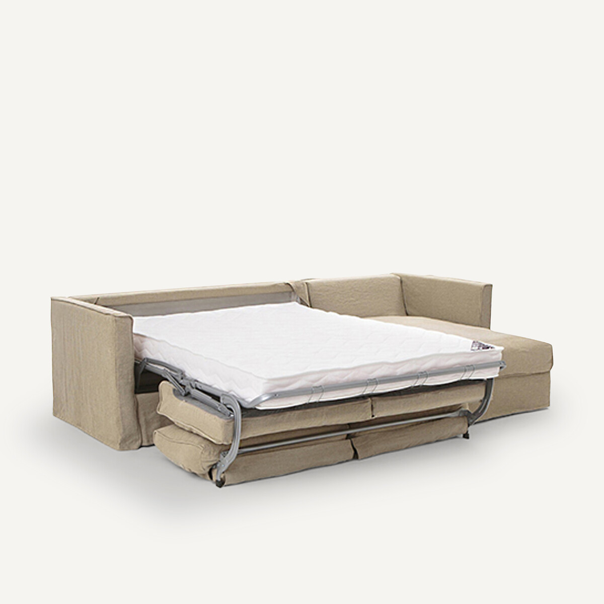 Omvormbare hoekbank in dik stonewashed linnen, Camille naturel, AM.PM