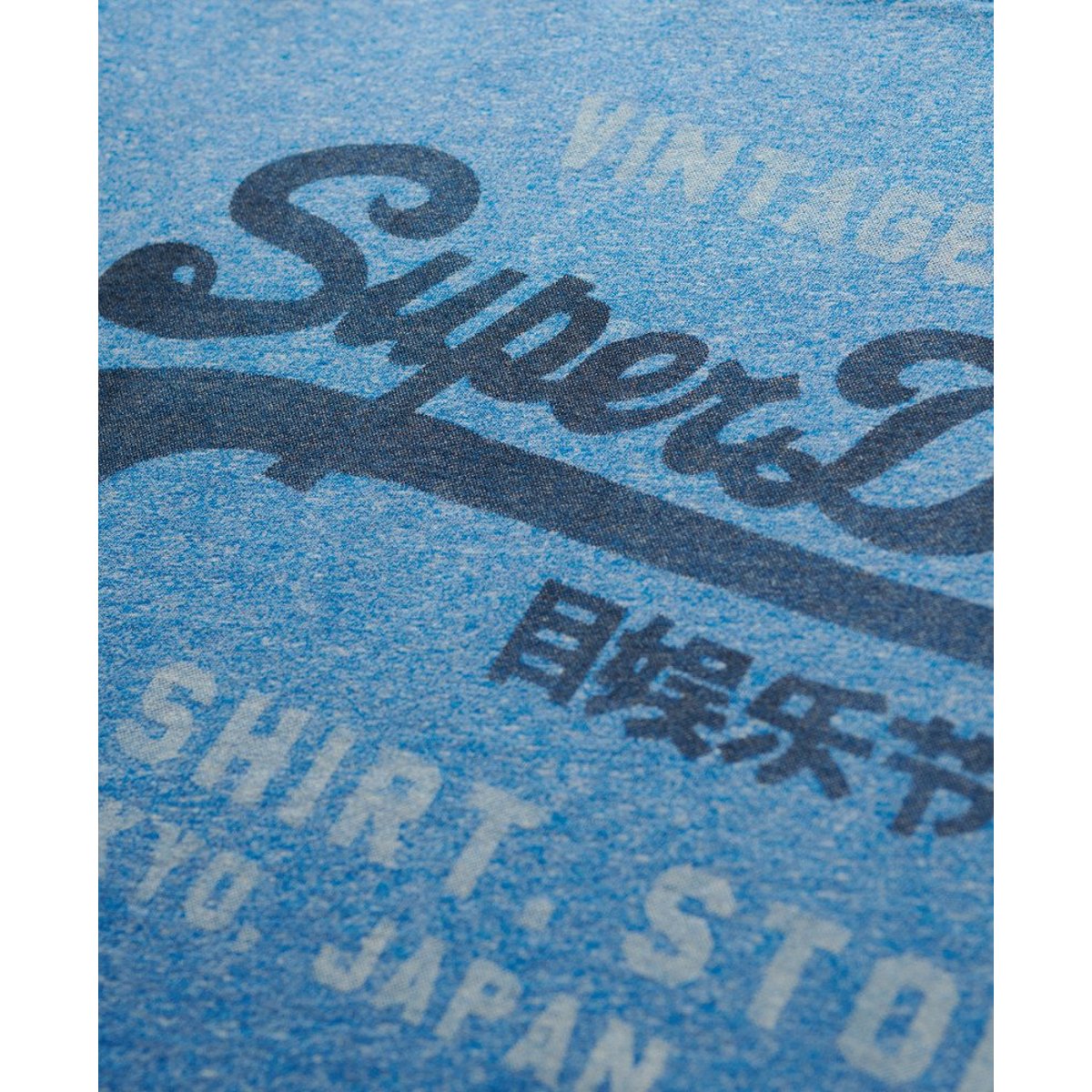 T-shirt Vintage Logo Classic Coupe Décontractée bleu vif chiné, SUPERDRY