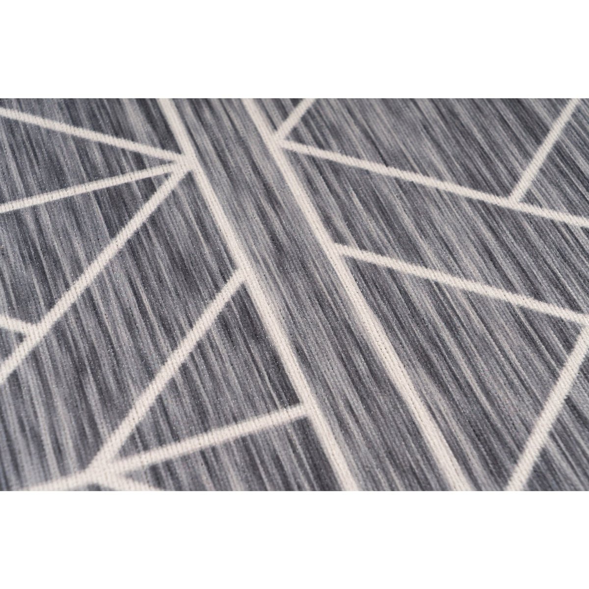 Tapis rectangulaire MAYA à motif géométrique anthracite, ARTE ESPINA