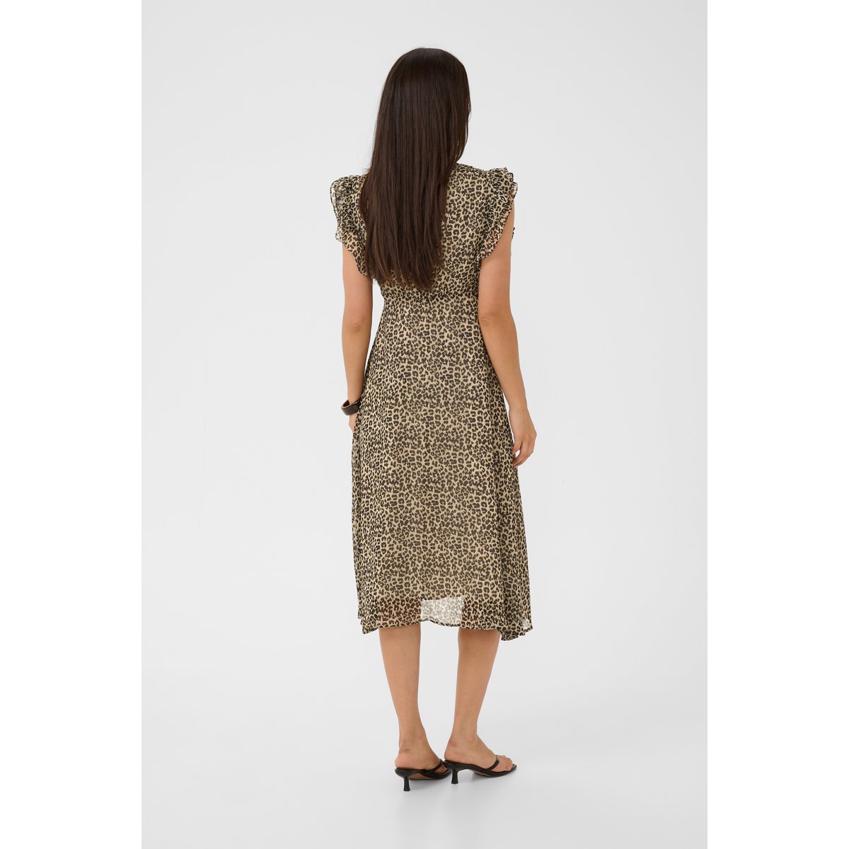 Robe beige noir marron animalier leopard, CULTURE