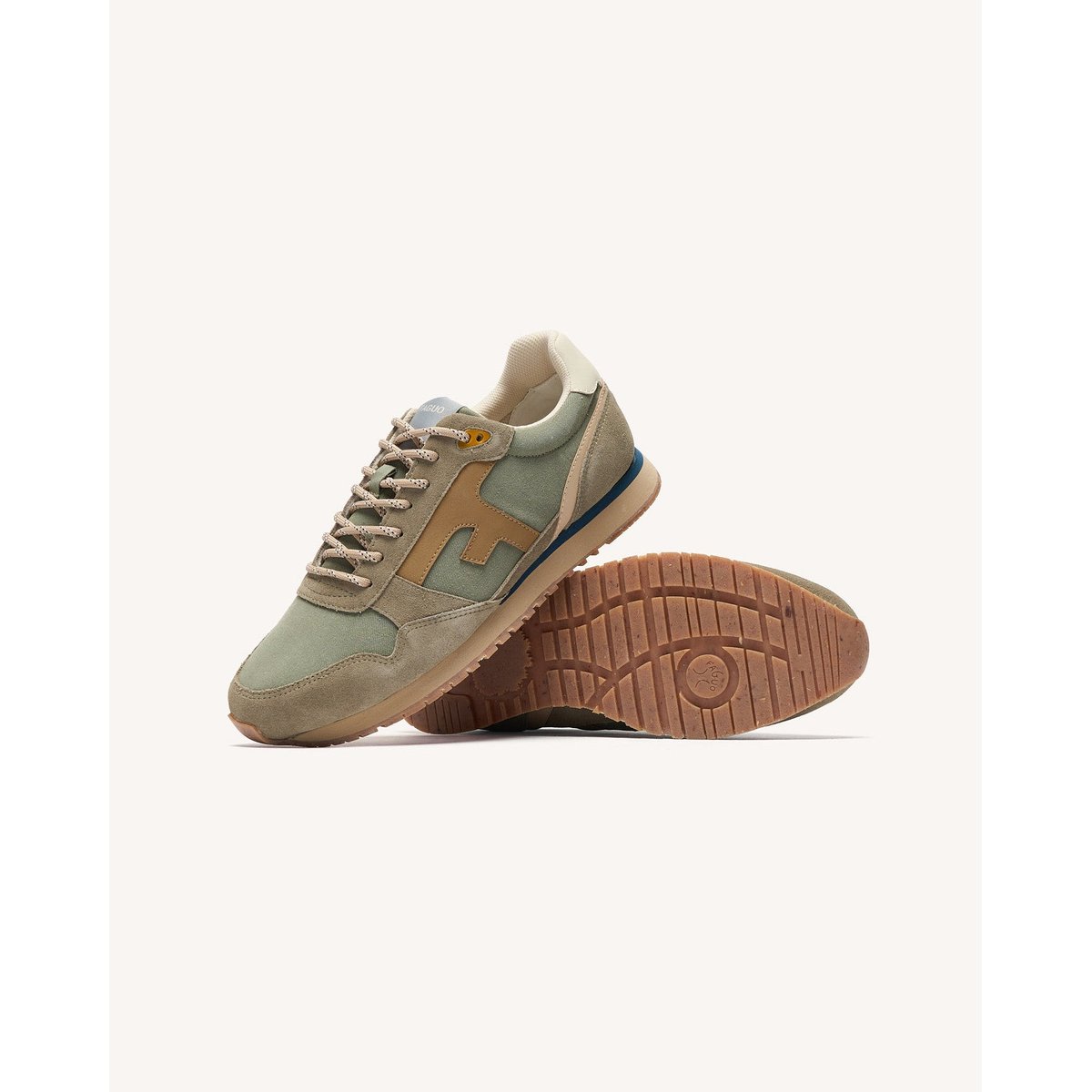 Running tissu suede ELM kaki foncé, FAGUO