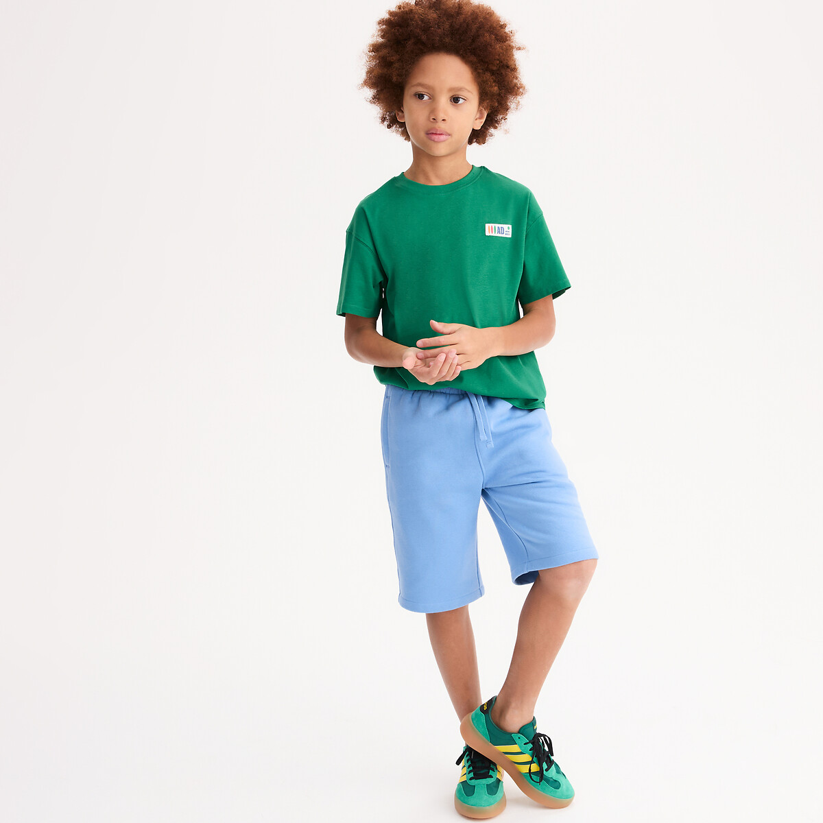 Bermuda oversize in felpa blu, LA REDOUTE COLLECTIONS