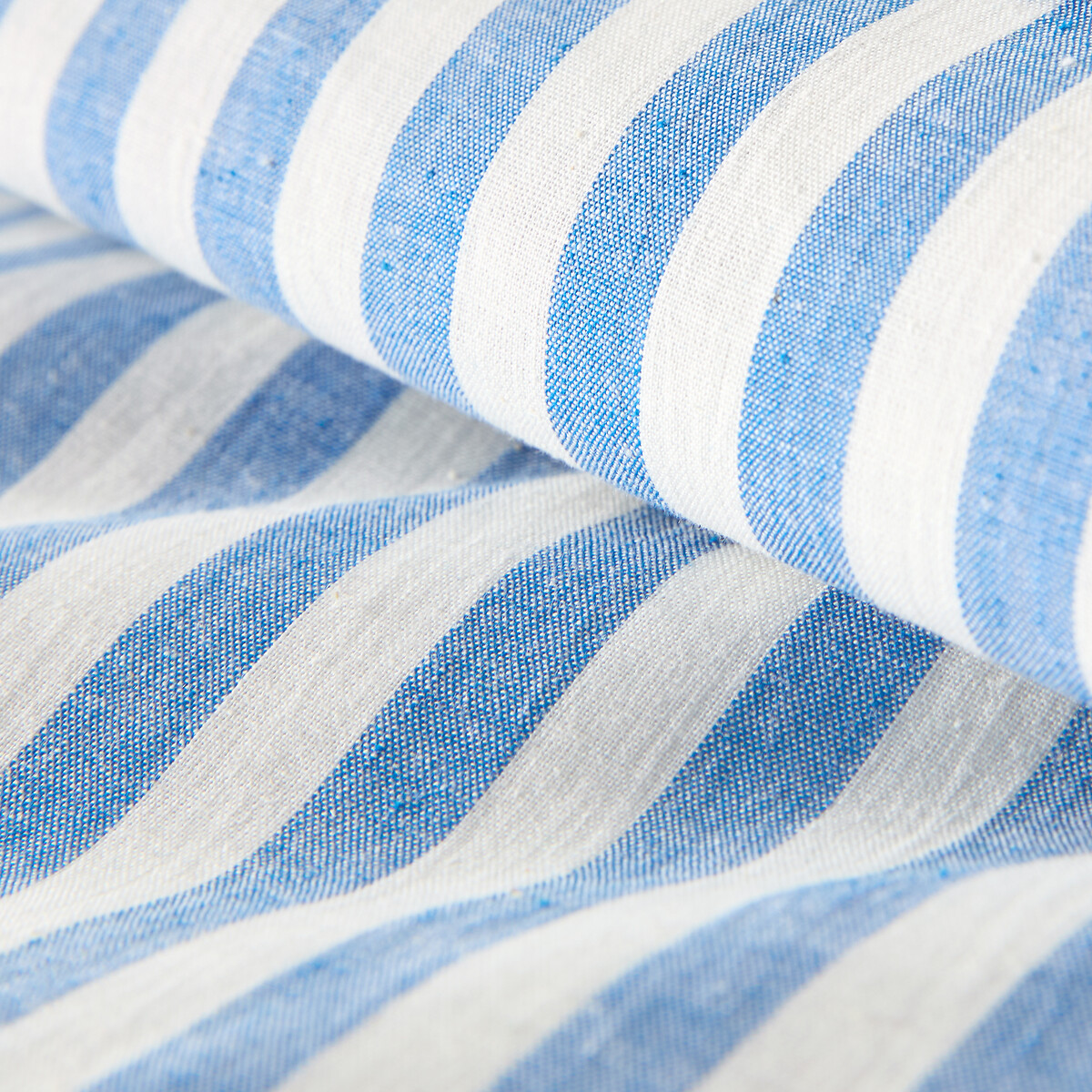 Housse de couette enfant en coton, Soizic bleu rayé bleu, LA REDOUTE INTERIEURS