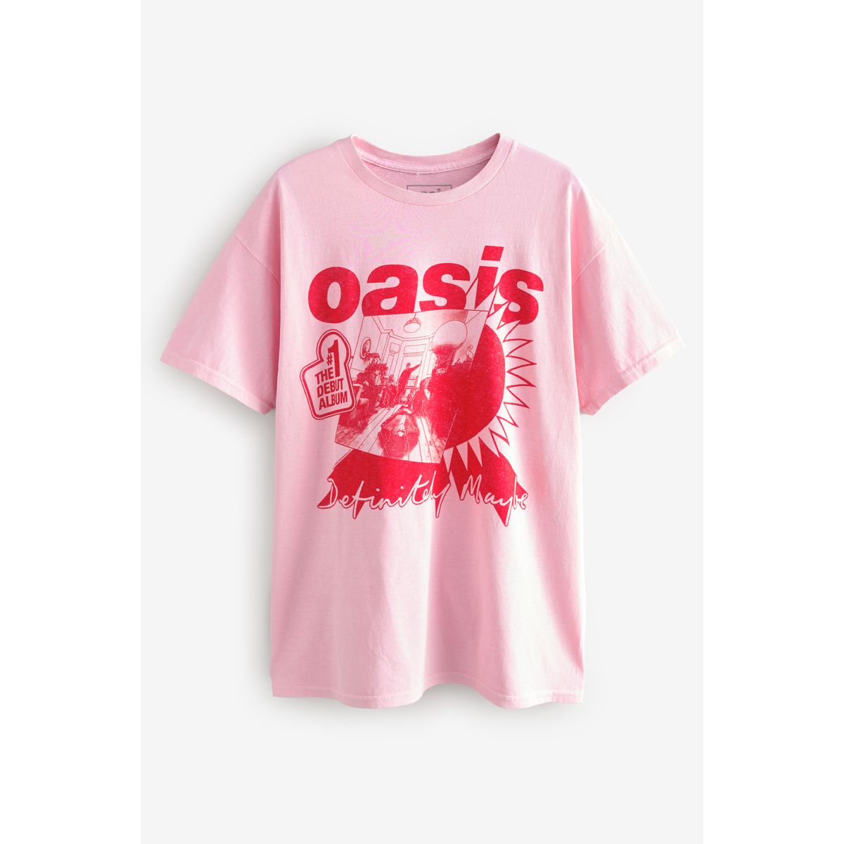 T-shirt décontracté oasis sous licence rose/rouge, NEXT