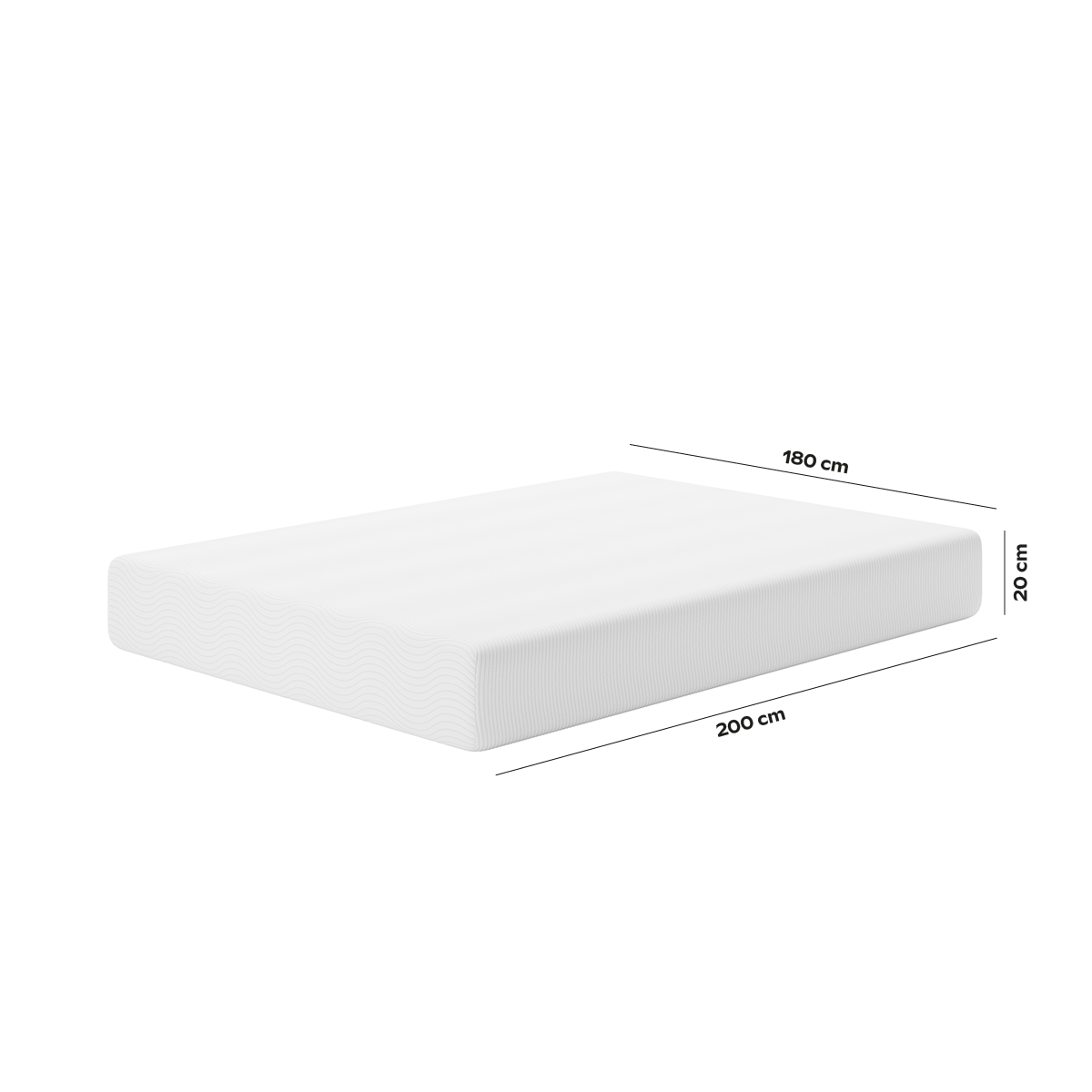 Matelas mousse Hybride Essentiel blanc, SLOME