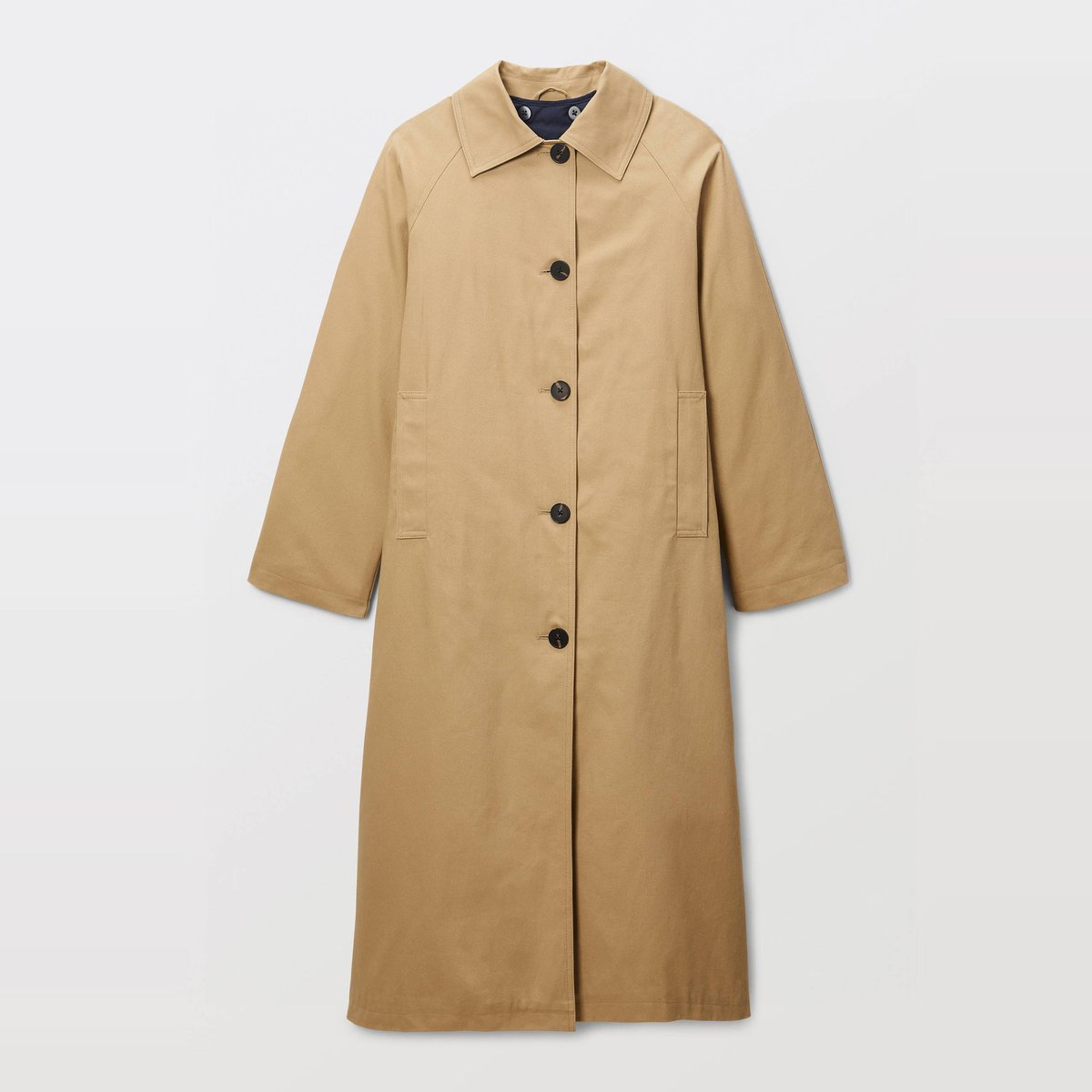 Trench long en coton avec doublure matelassée amovible etoffe, MONOPRIX
