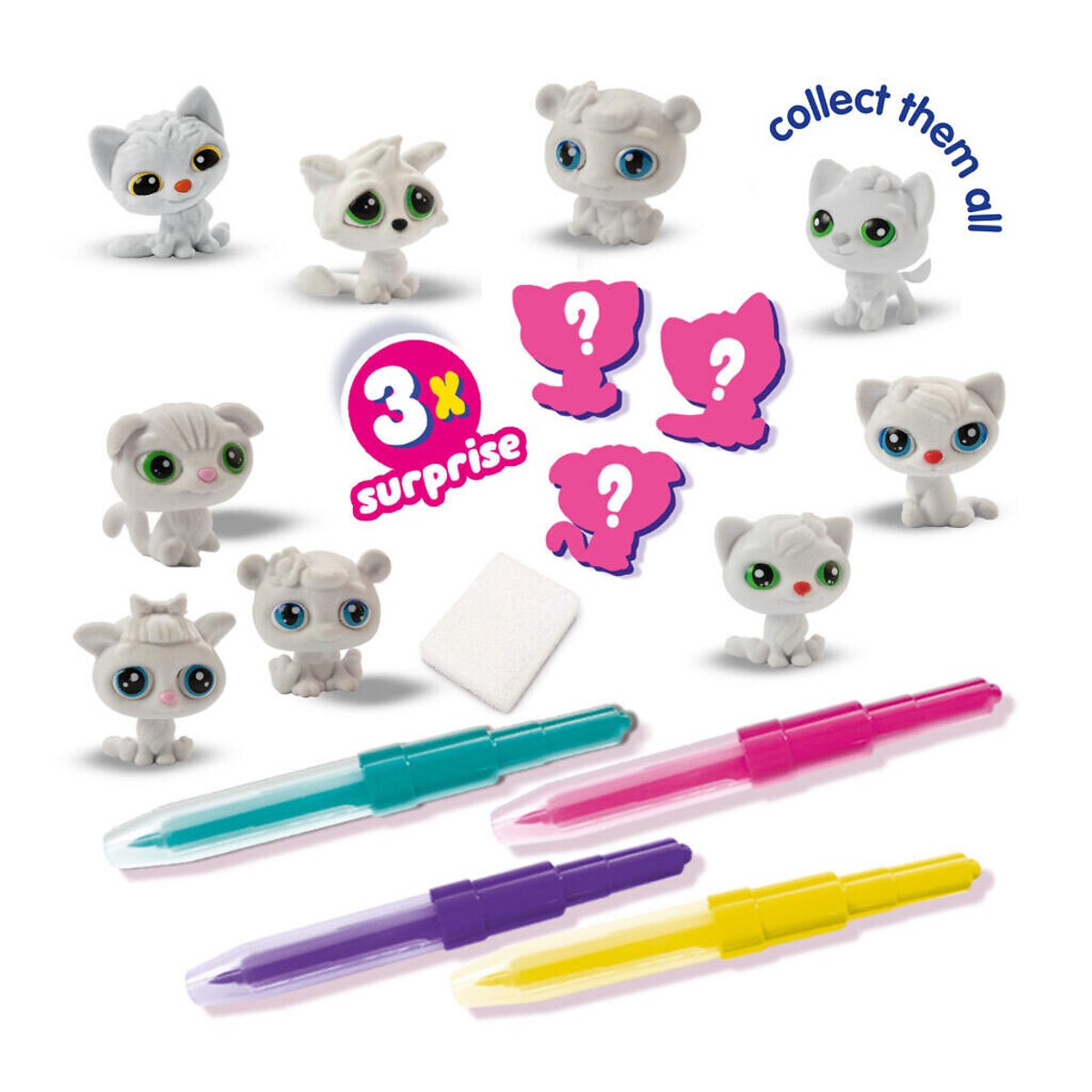 Canetas De Sopro Gatinhos Surpresa Hobby, SES multicolor, SES