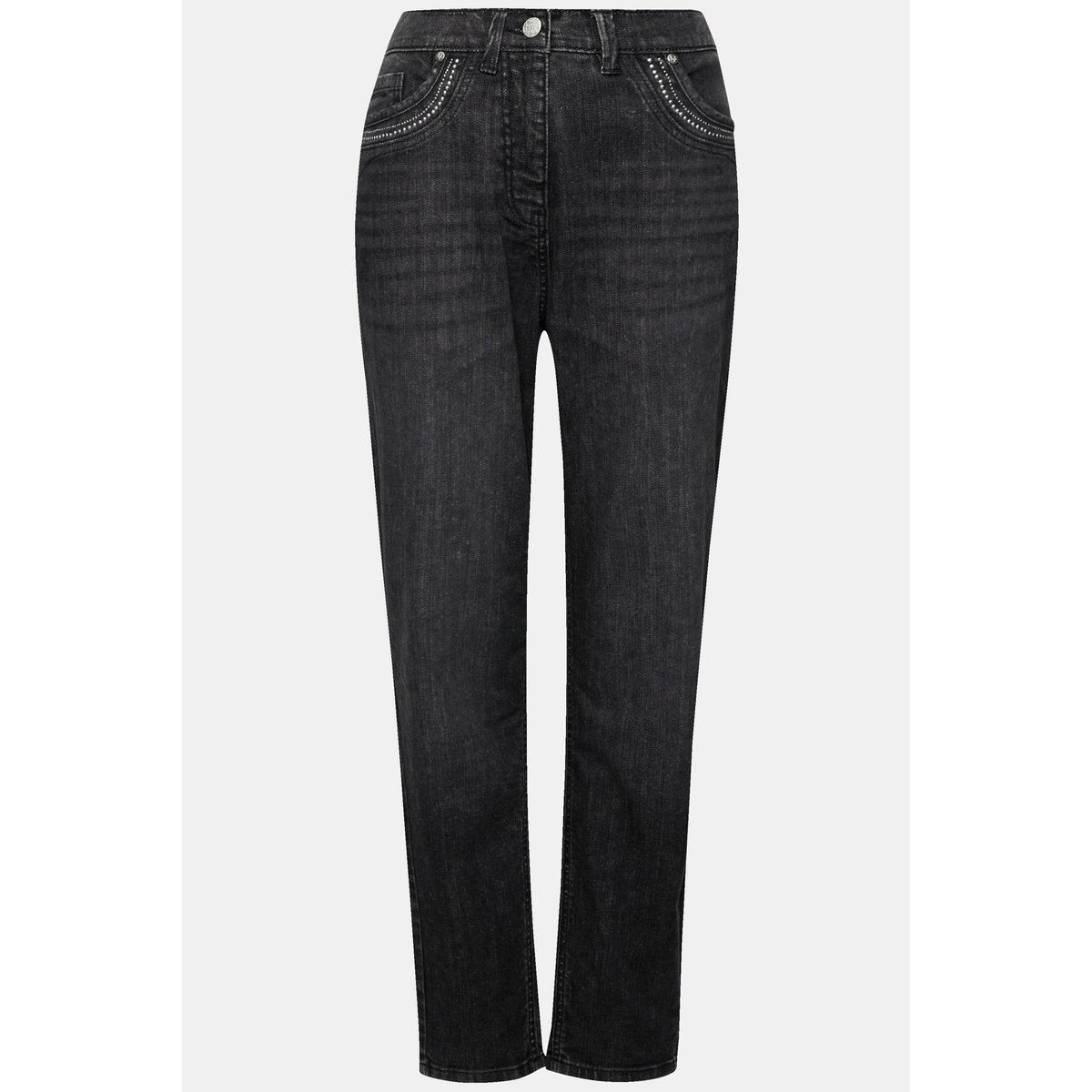 Jean Mom jambe large jean gris foncé, ULLA POPKEN