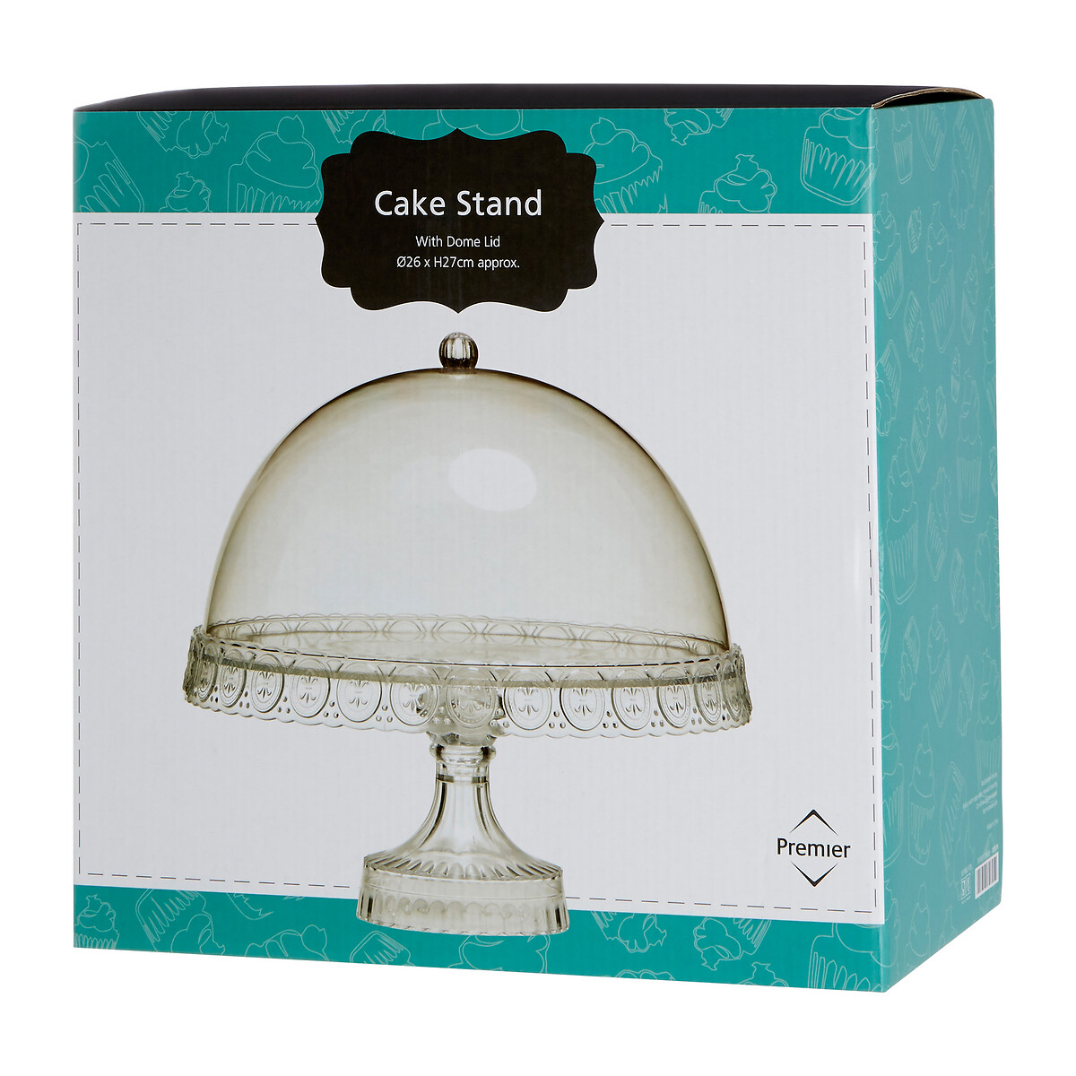 Acrylic Cake Stand with Dome Lid transparent, SO'HOME
