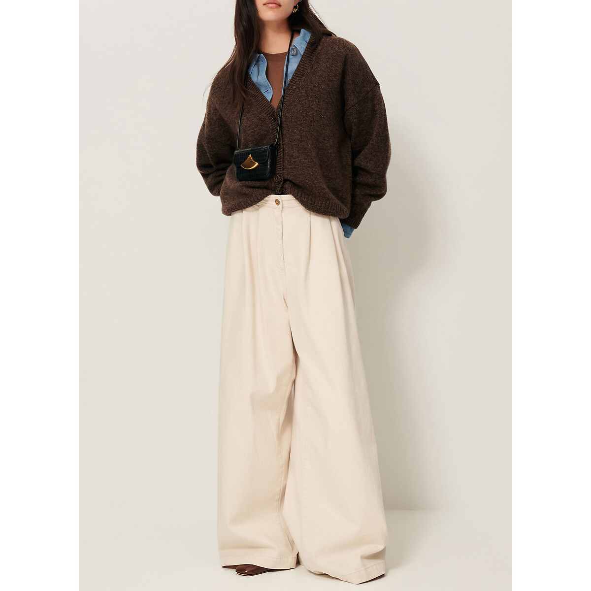 Gilet oversize en laine, SWEET MONROE marron, SESSUN