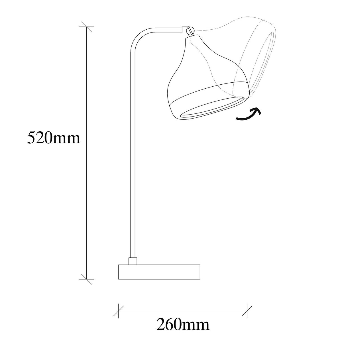 Lampe avec abat-jour orientable SILE blanc, PIER IMPORT