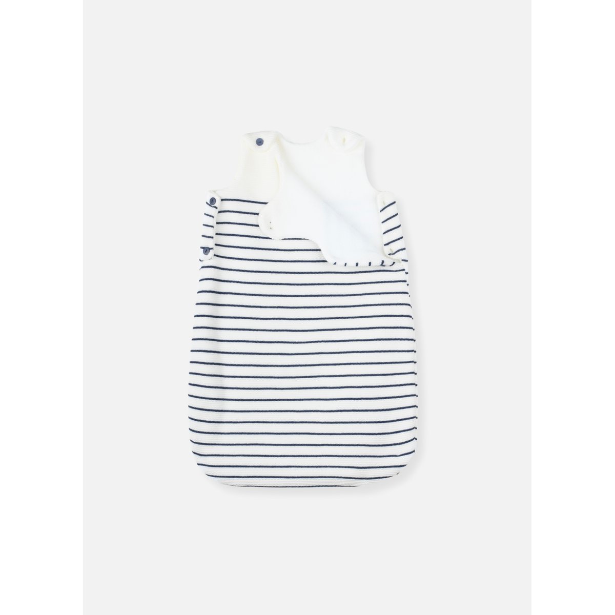 Gigoteuse bébé écru à rayures marines, LA MANUFACTURE DE LAYETTE