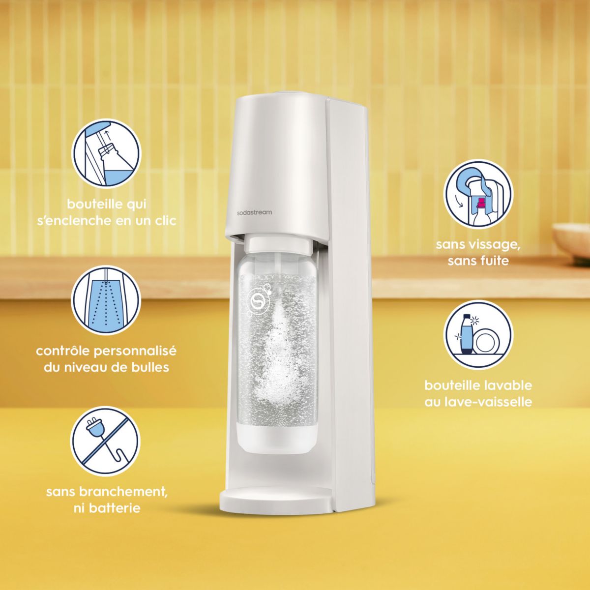 Machine à soda CLASSIC Blanche couleur unique, SODASTREAM
