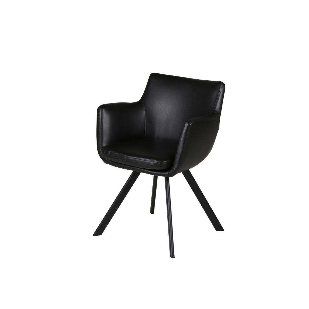 Fauteuil PU noir, ZAGO