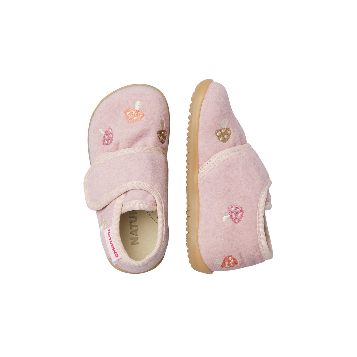 Pantoufles en tissu EDUNS rose-, NATURINO
