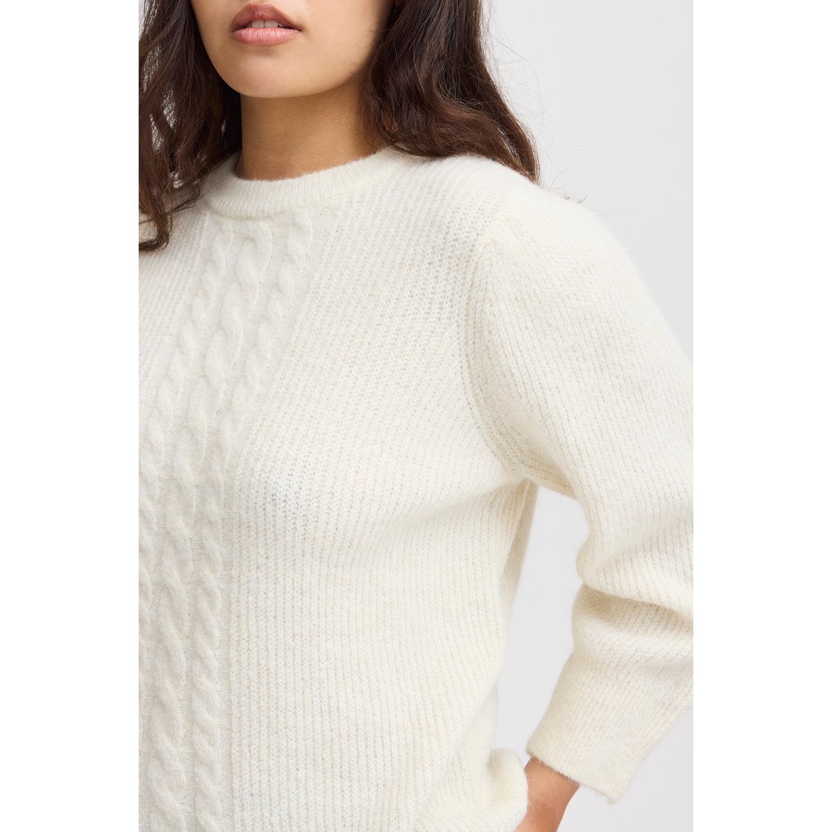 Knitted pullover blanc cloud dancer, ICHI