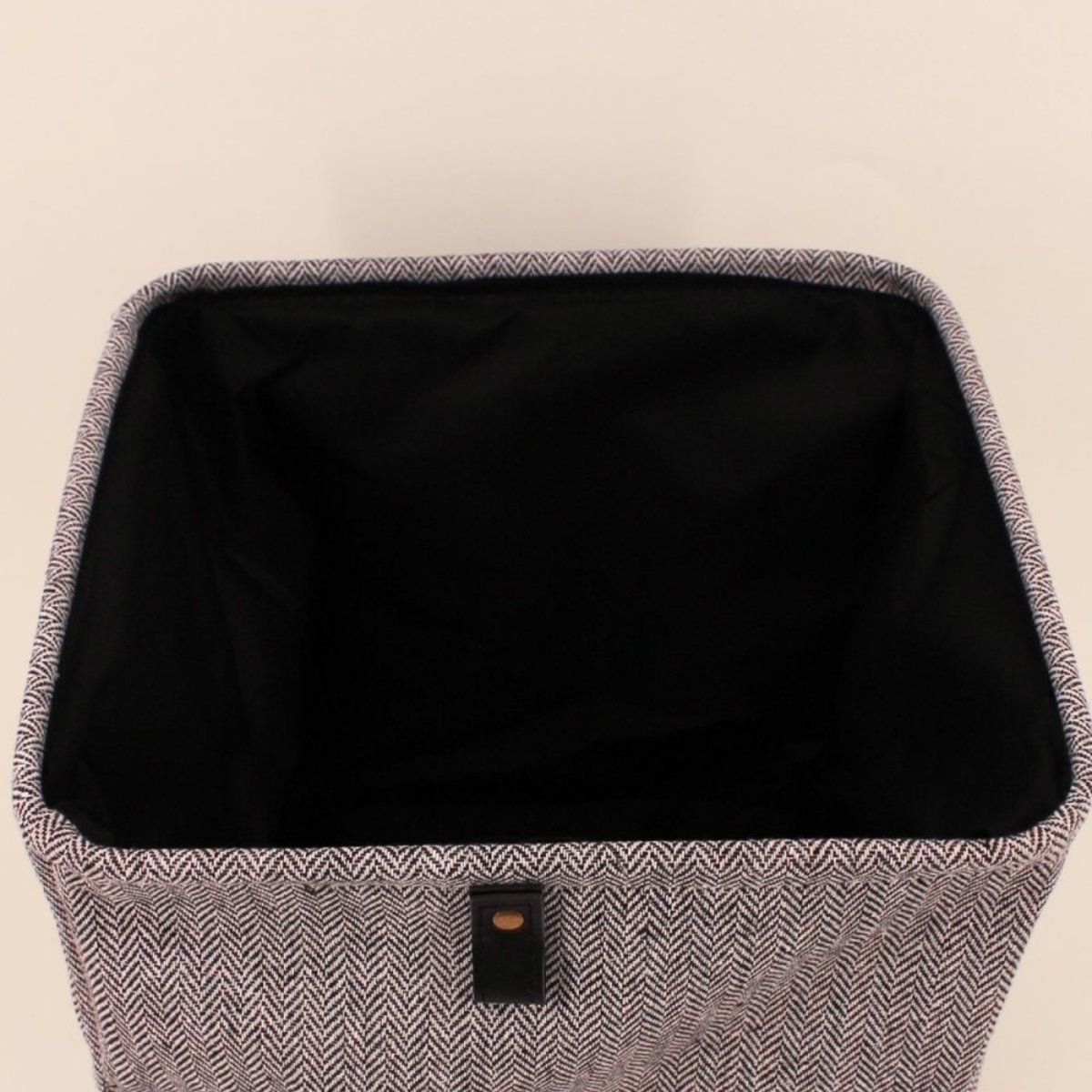 Cube de rangement à chevrons gris 31x31x31cm gris, ORNAMI