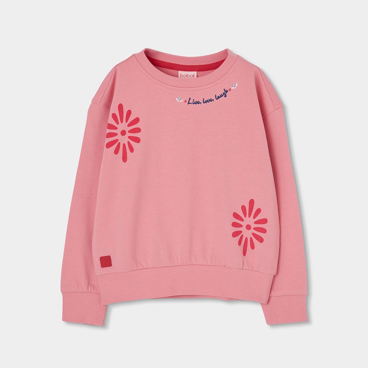 Sweat-shirt fille en coton orange, BOBOLI