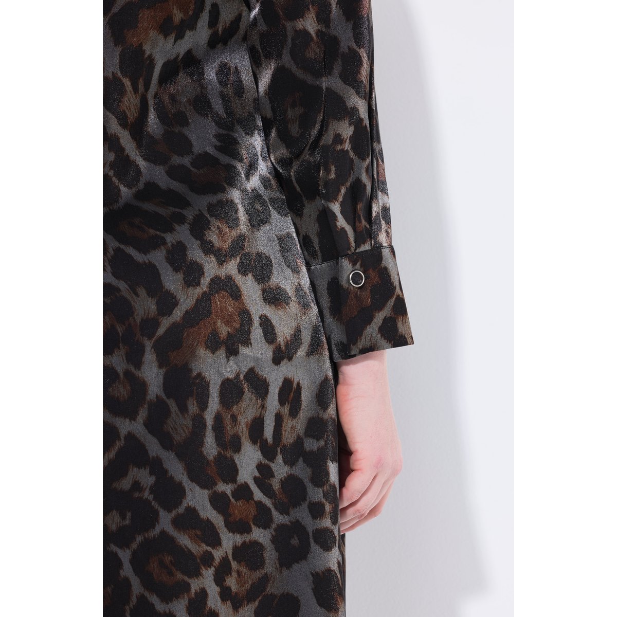 Robe midi coupe trapèze à décolleté en V marine foncé, ULLA POPKEN