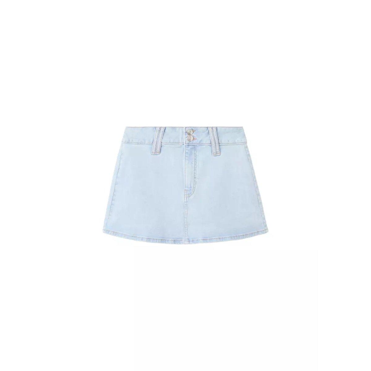 Jupe courte en jean bleu moyen, MANGO TEEN