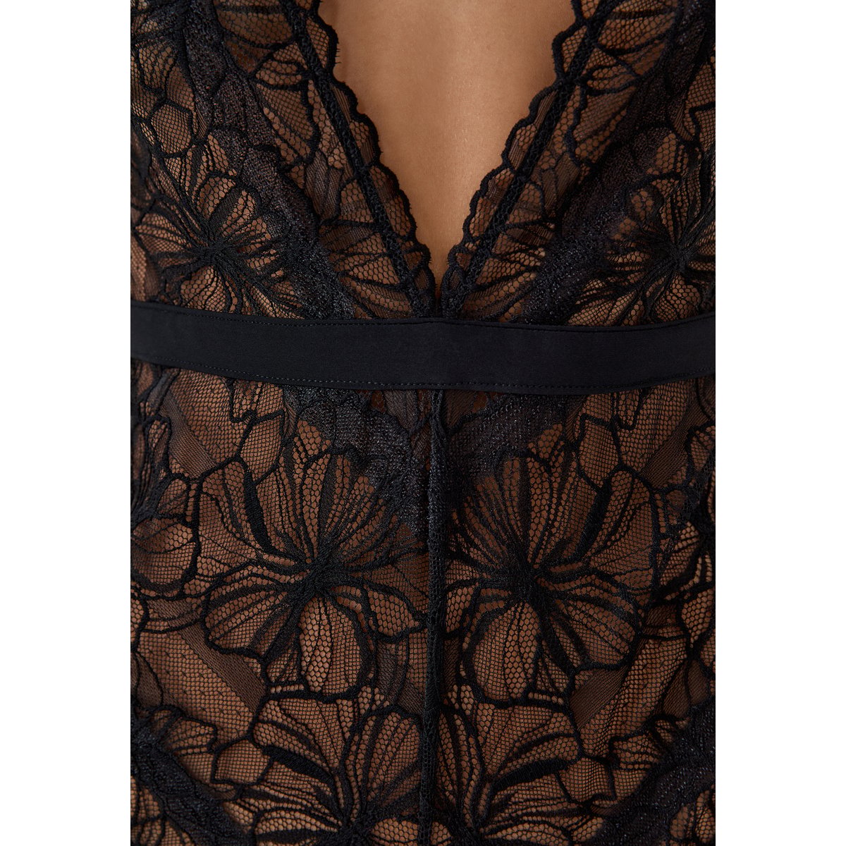 Body sans armatures en dentelle HEDONISME noir, ETAM