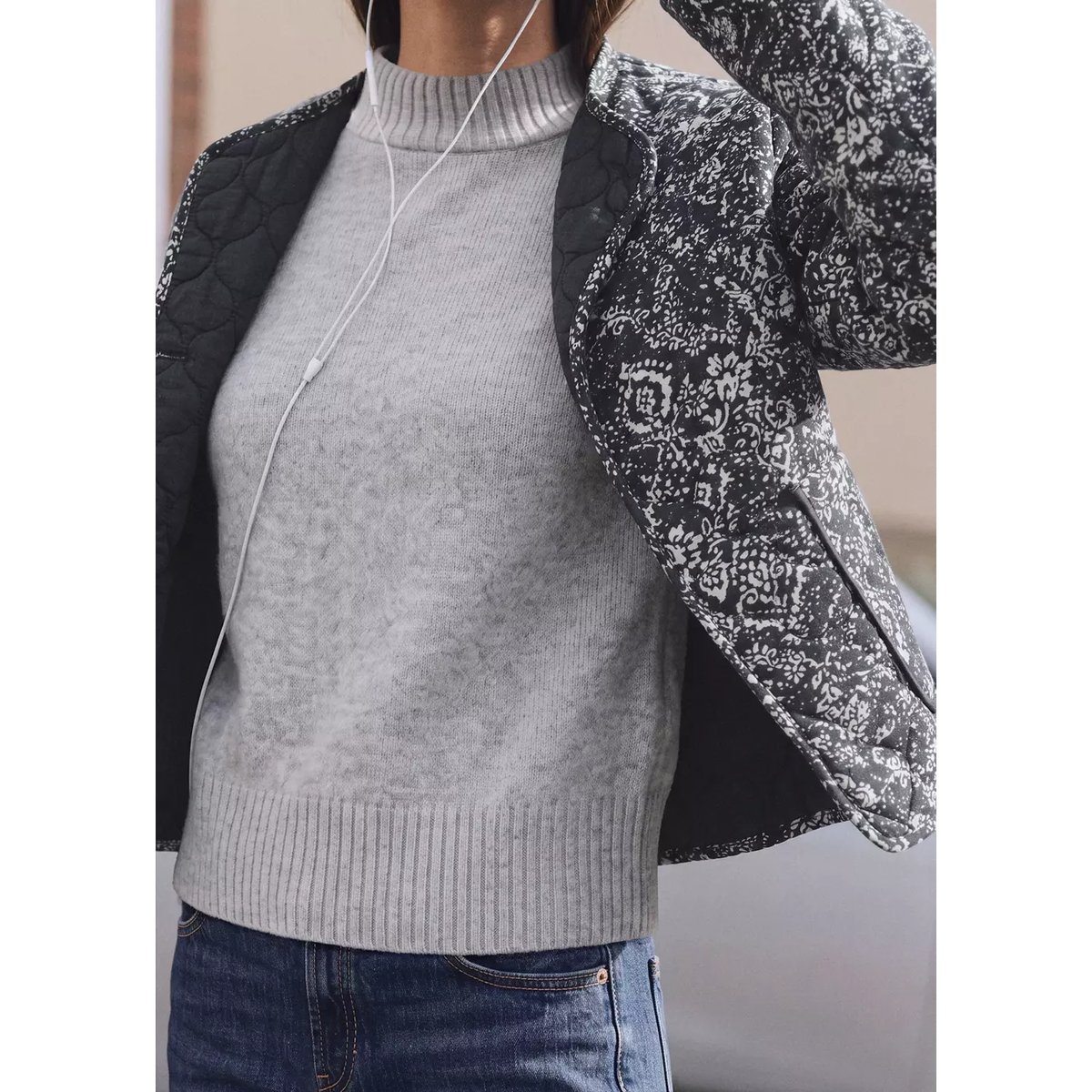 Veste réversible matelassée gris anthracite, MANGO TEEN
